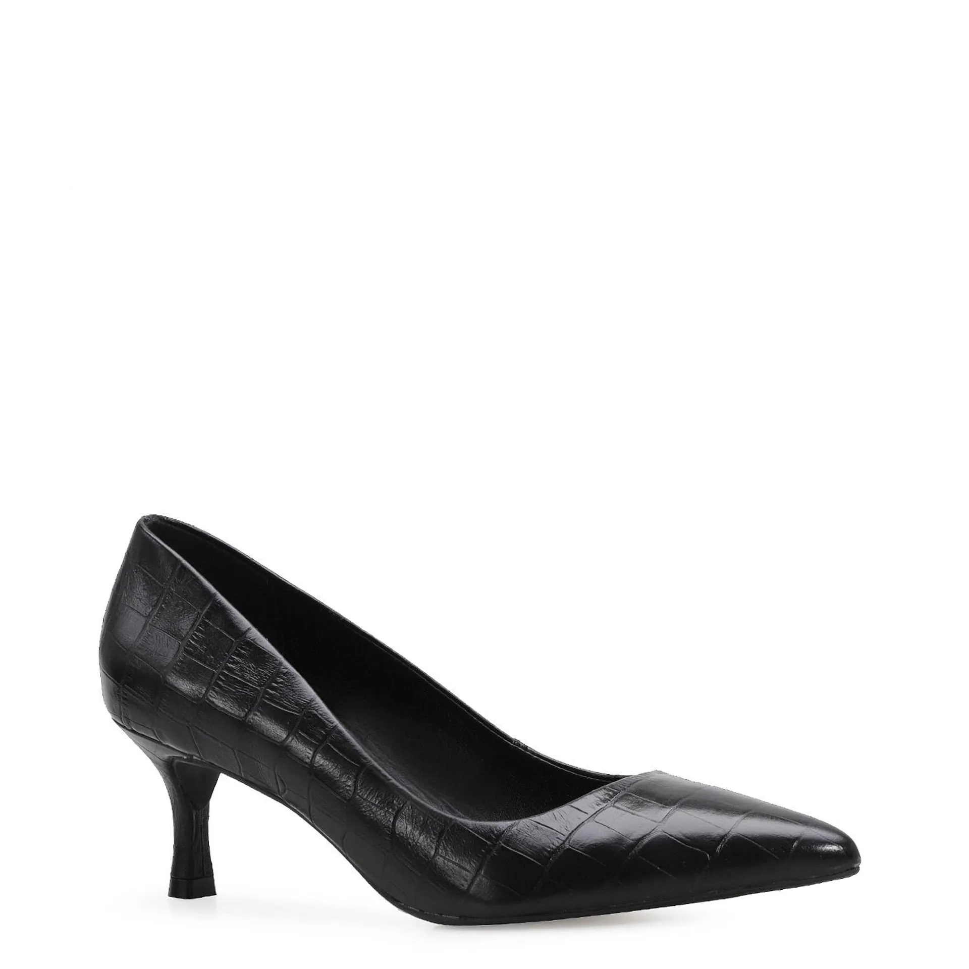 Scarpin Croco Preto