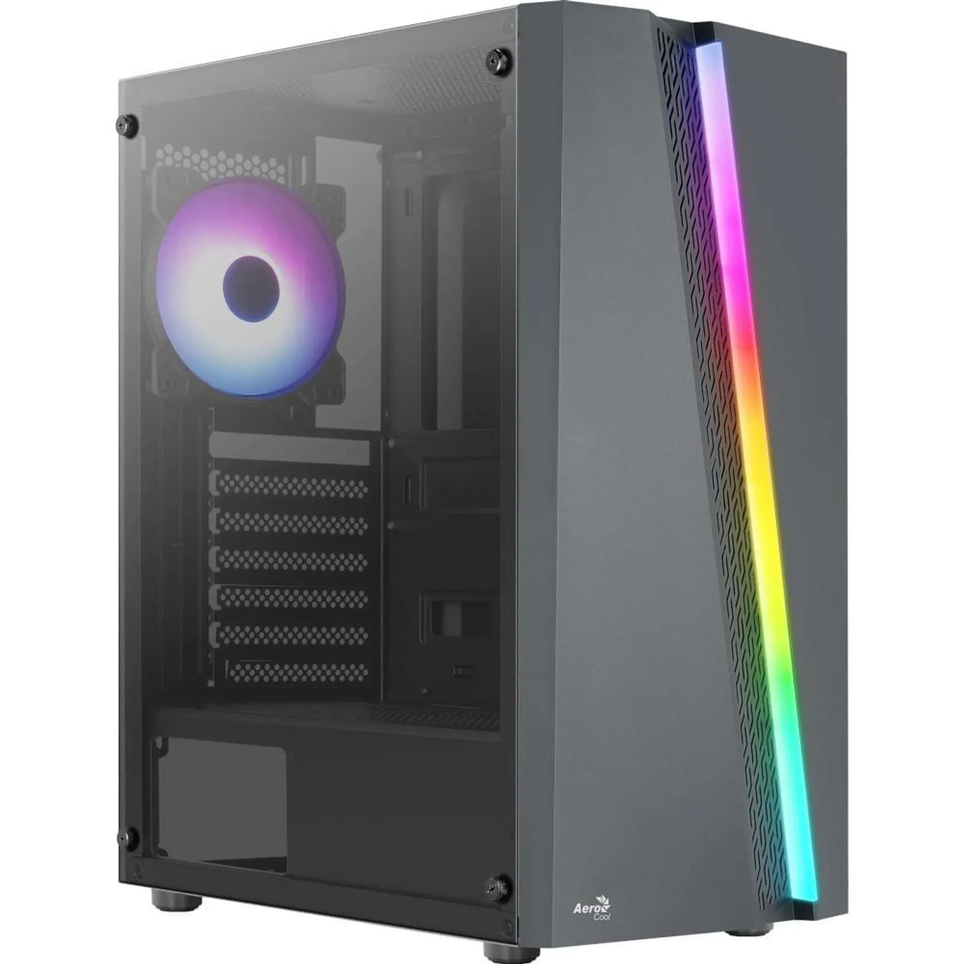 Gabinete Gamer Aerocool Blade Black RGB, Lateral Vidro Temperado, Médio Torre