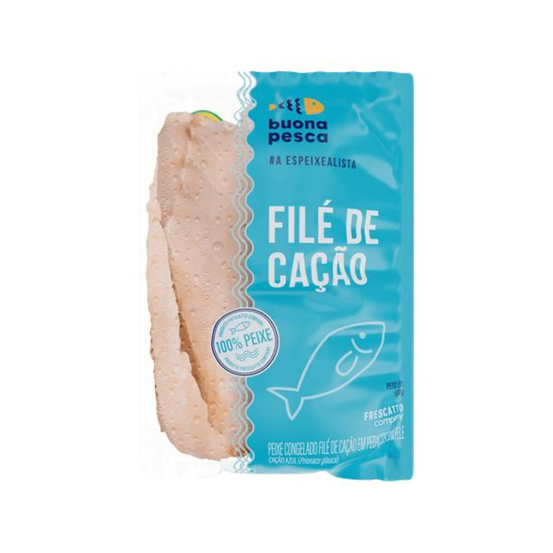 Peixe Filé de Cação Congelado Buona Pesca 500g