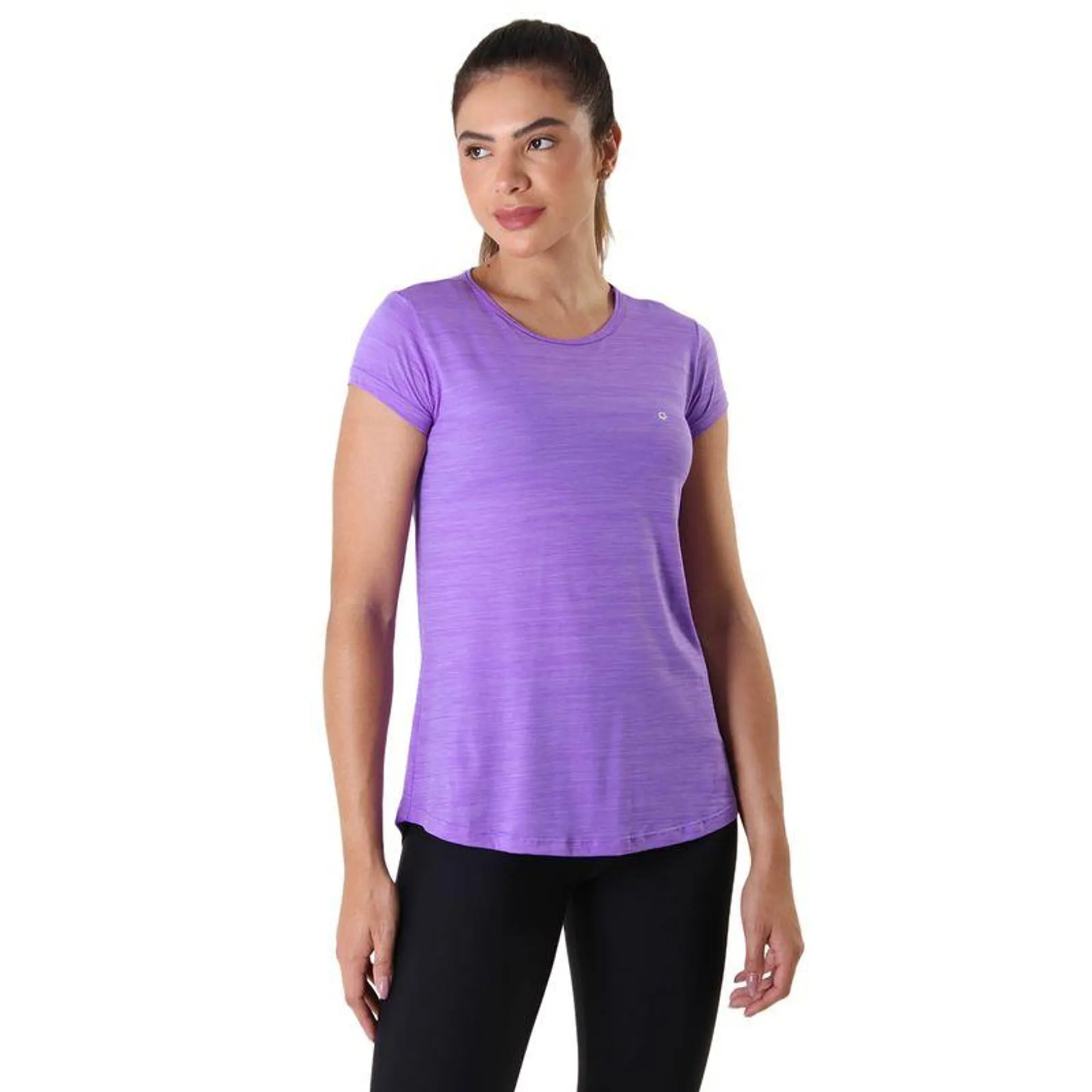 Camiseta Feminina Manga Curta Mullet Antiodor Violeta