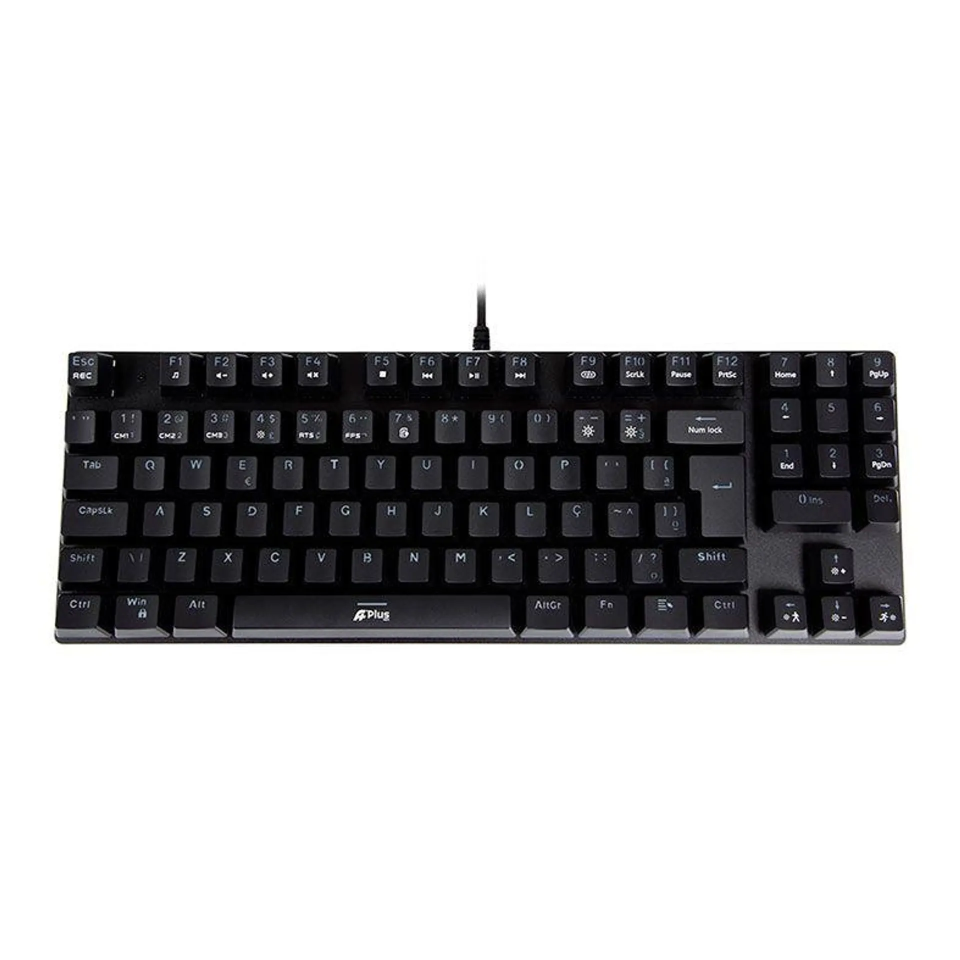 Teclado Mecanico Gamer A+ Plus Tech Barak, Rainbow, ABNT2, Switch Vermelho, Preto, AP-KB-3996