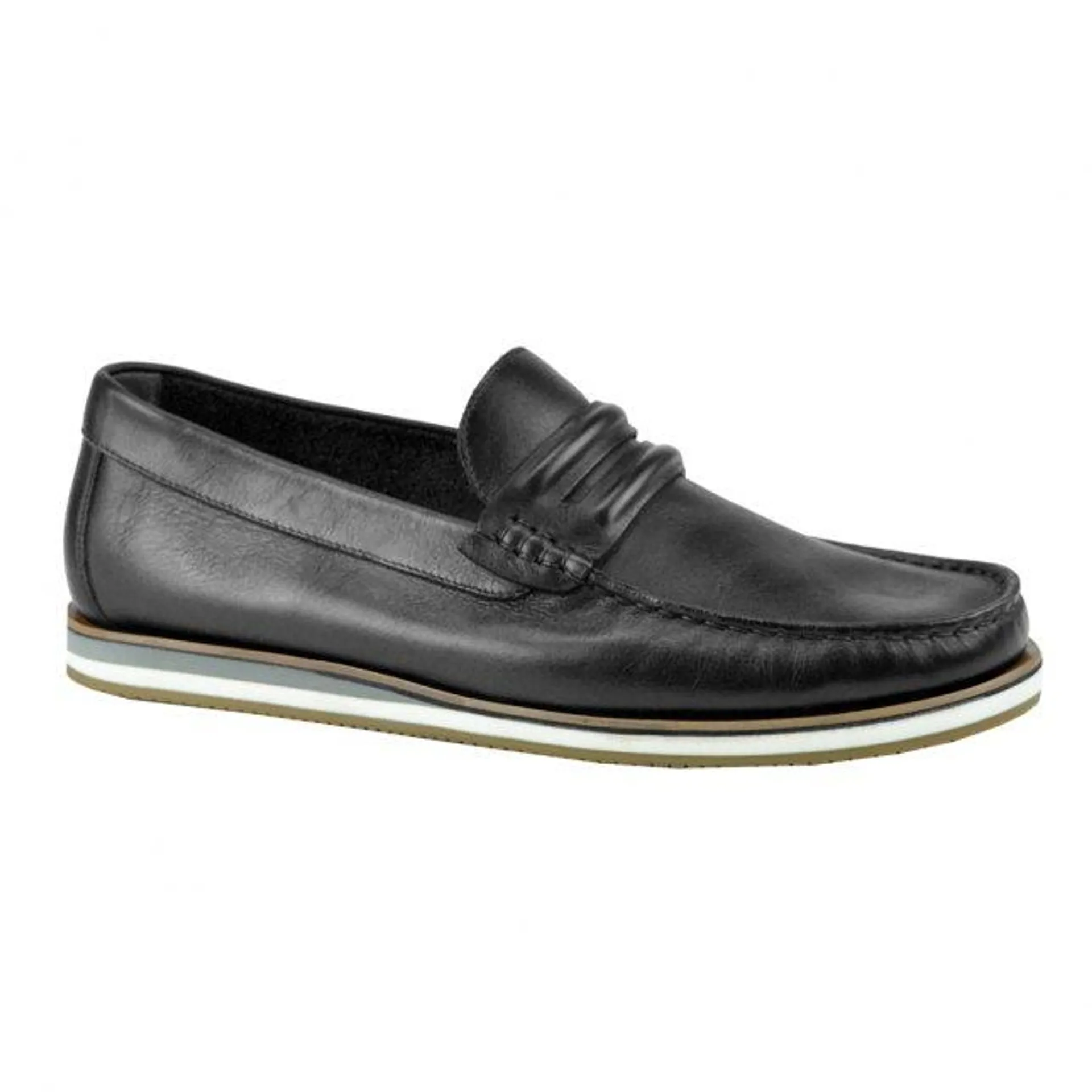 Loafer Masculino Preto Couro