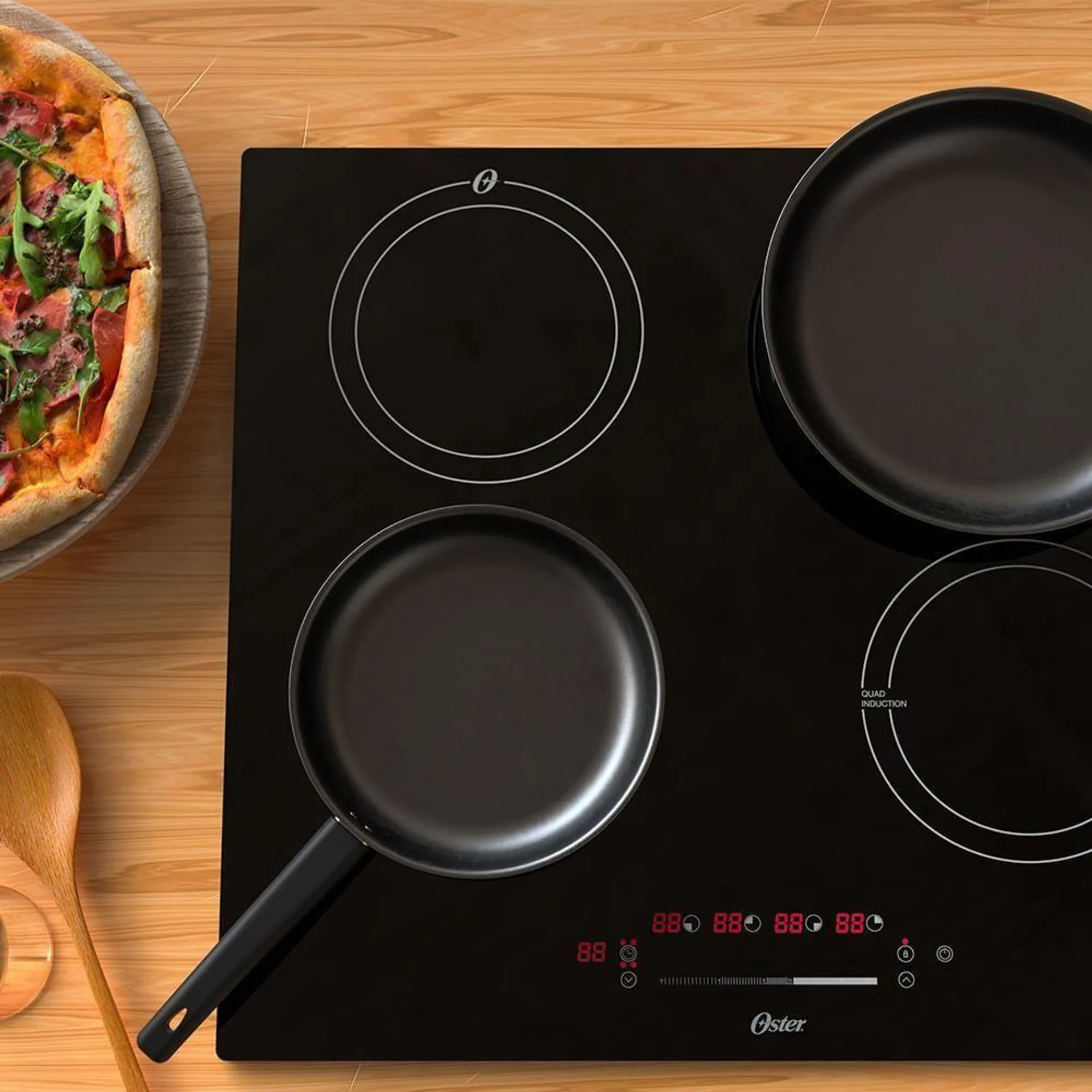 Cooktop Por Indução 4 Bocas Oster Touch Screen 220v - 220V