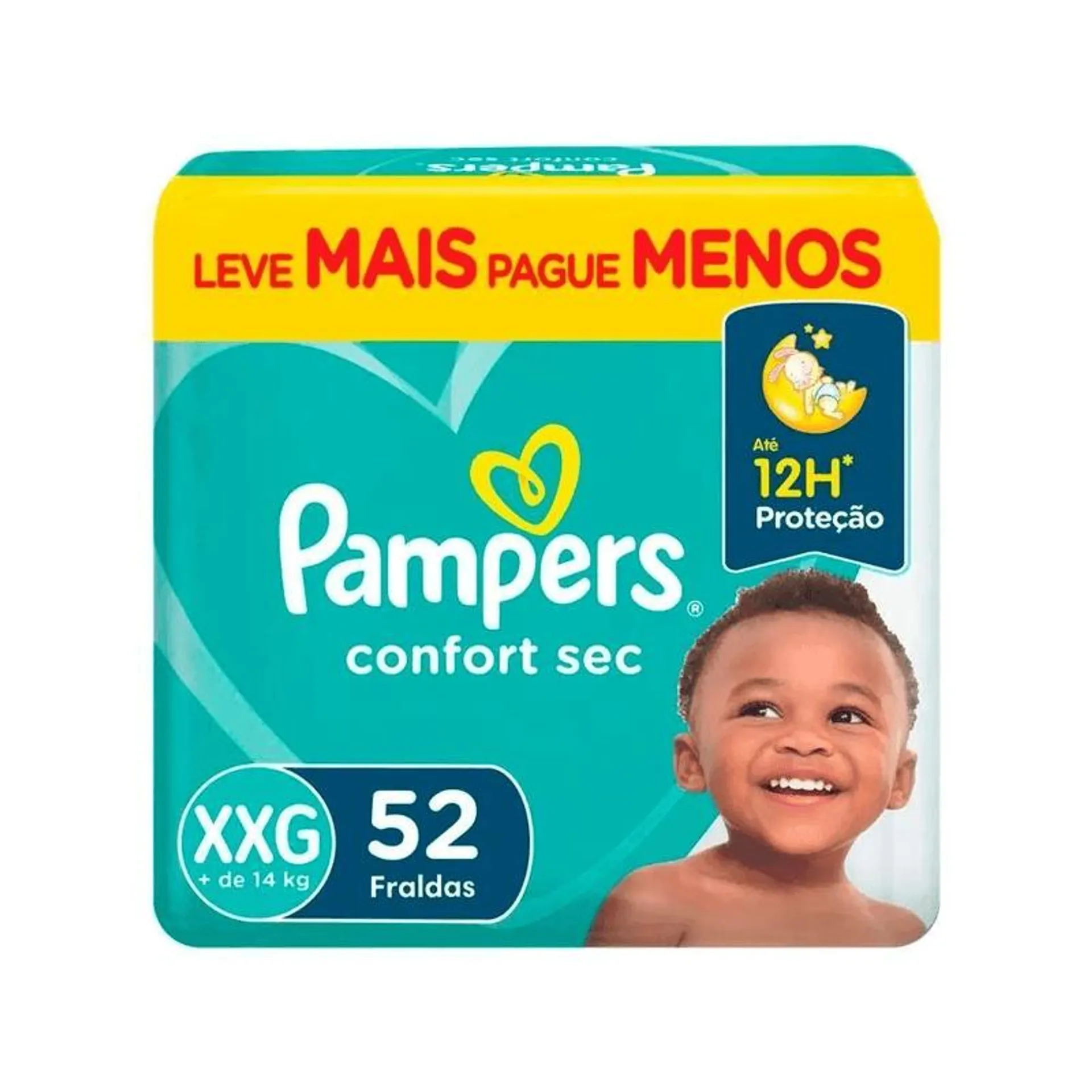 Fralda Pampers Confort Sec XXG - 52 unidades