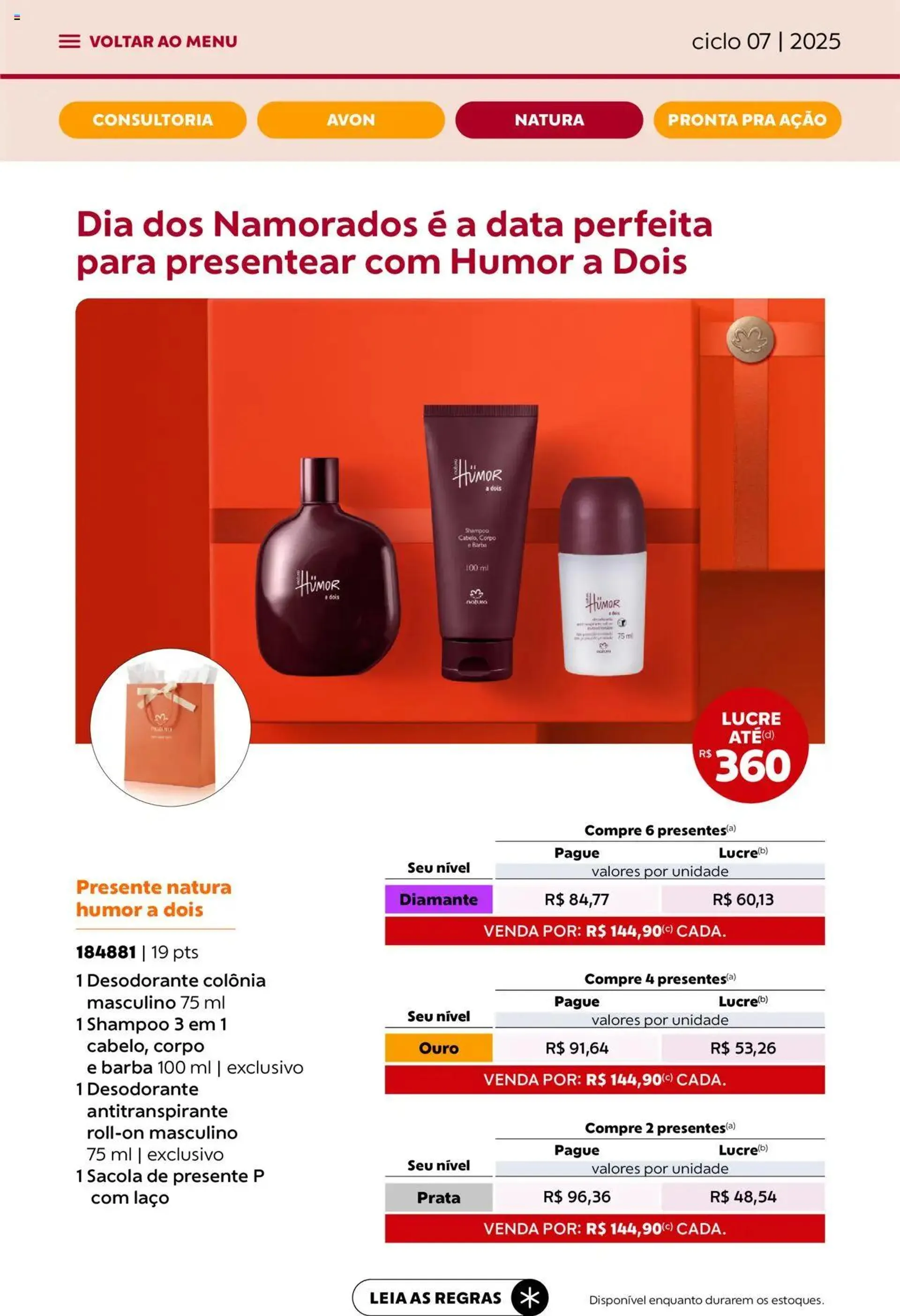 Encarte de Avon - Campanha 07: Minha Consultoria 3 de abril até 1 de maio 2025 - Pagina 52