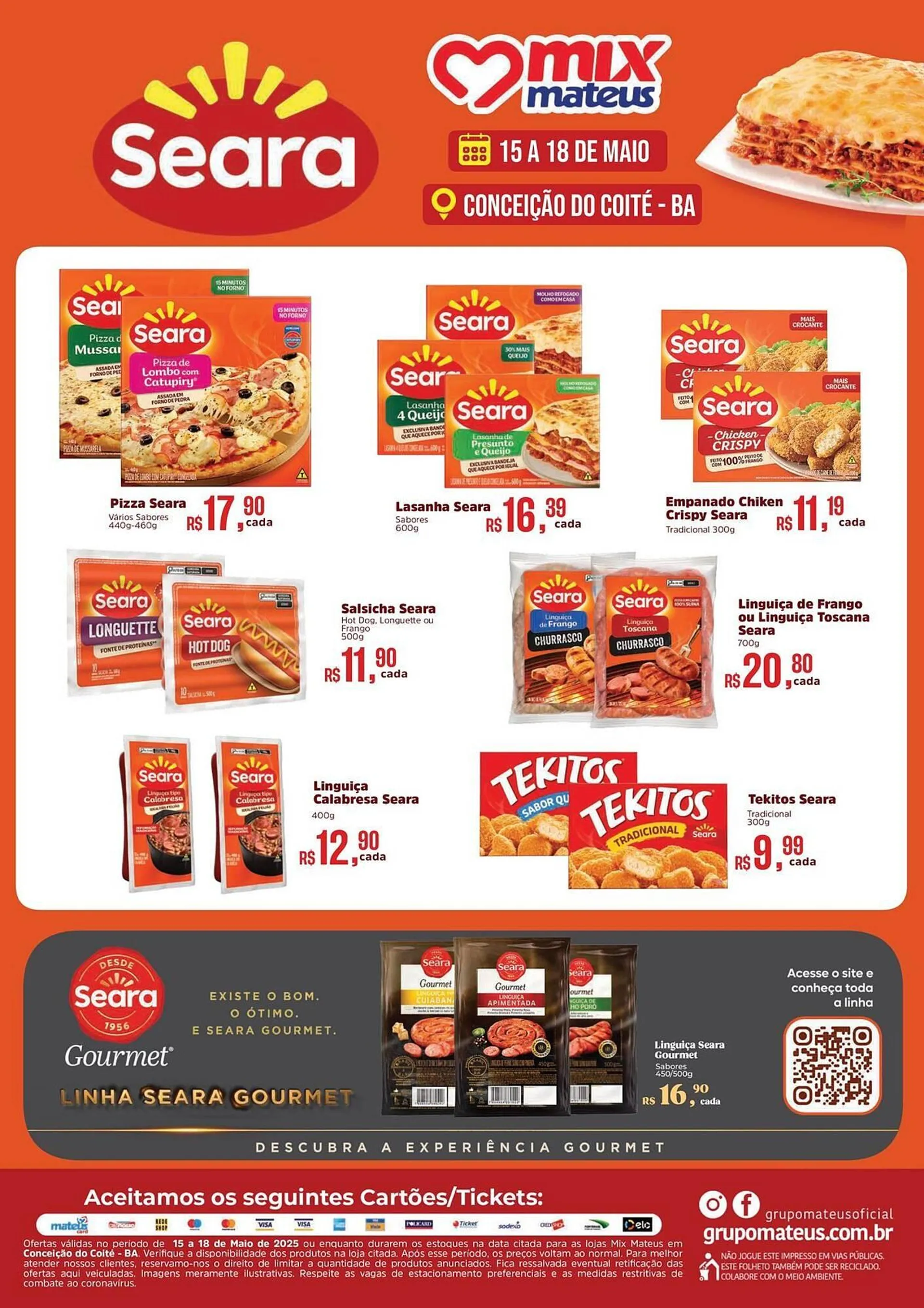 Encarte de Catálogo Supermercados Mateus 15 de maio até 18 de maio 2025 - Pagina 1