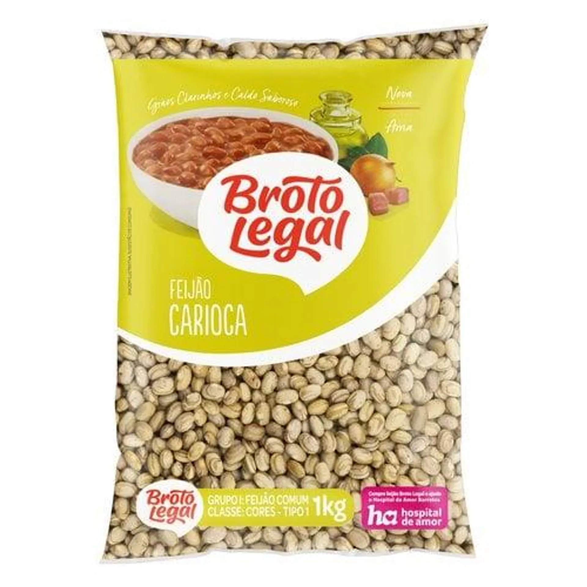 Feijão Carioca Tipo 1 Broto Legal Pacote 1kg