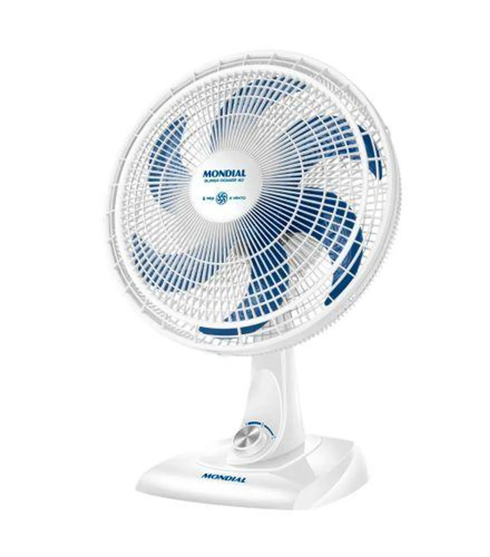 Ventilador de Mesa Super Power 6 Pás Branco Mondial 40cm 403402 220V