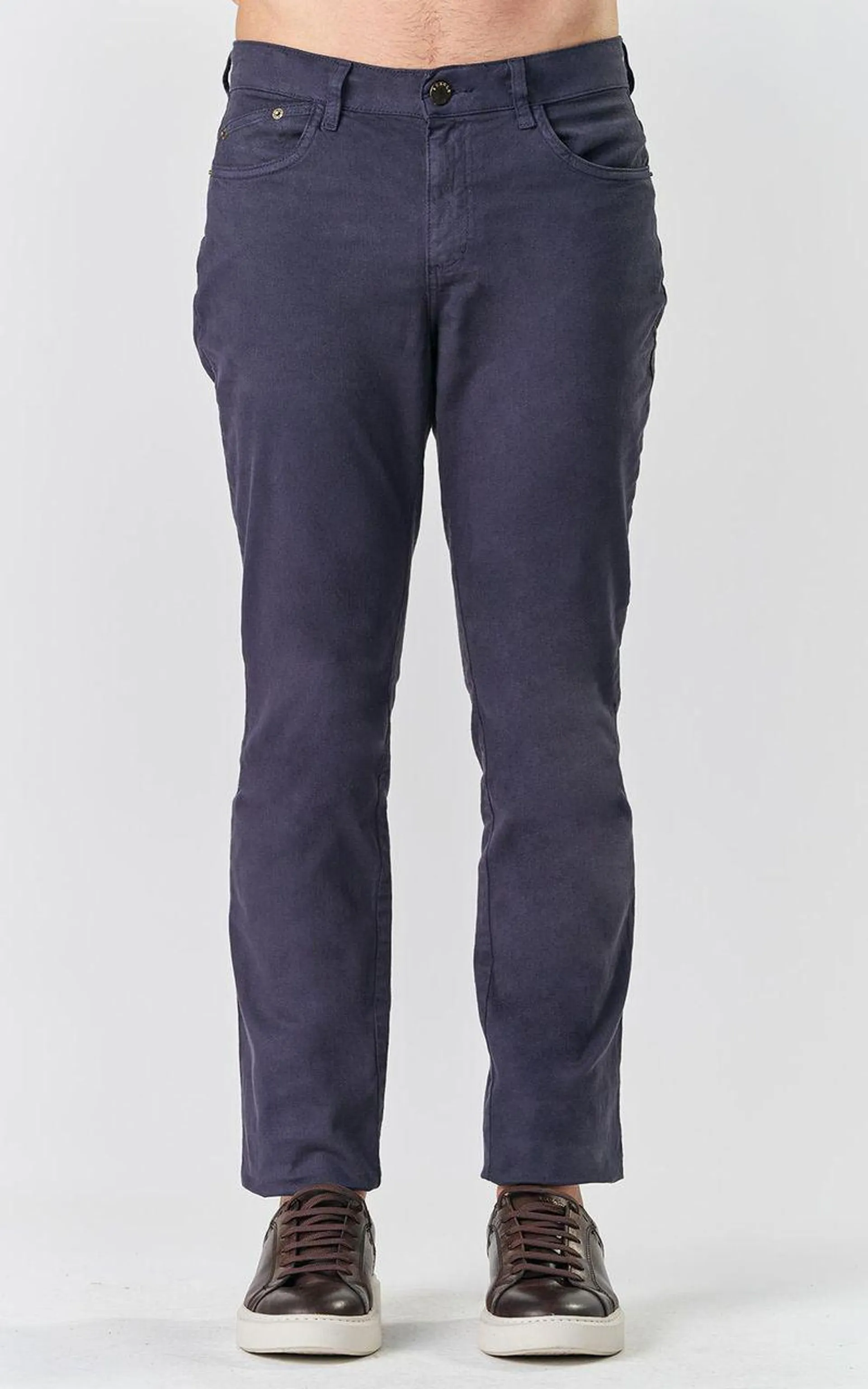 Calça Masculina Regular Sarja - MARINHO