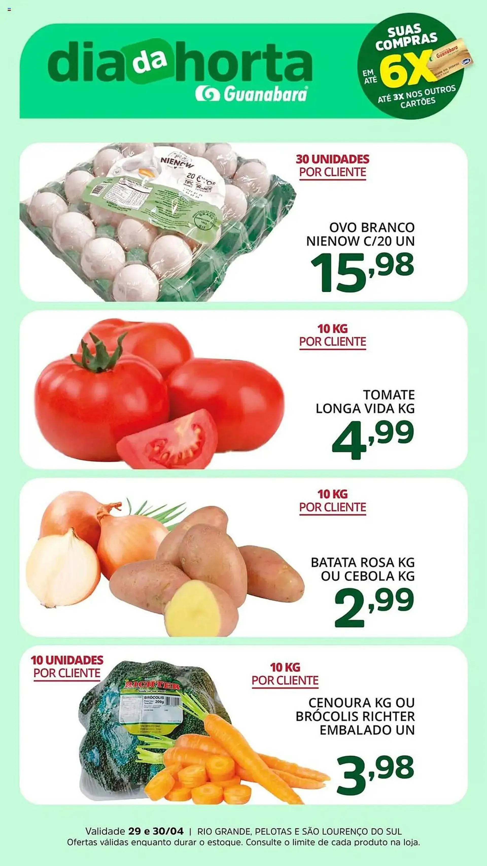 Encarte de Catálogo Supermercados Guanabara 29 de abril até 30 de abril 2025 - Pagina 1