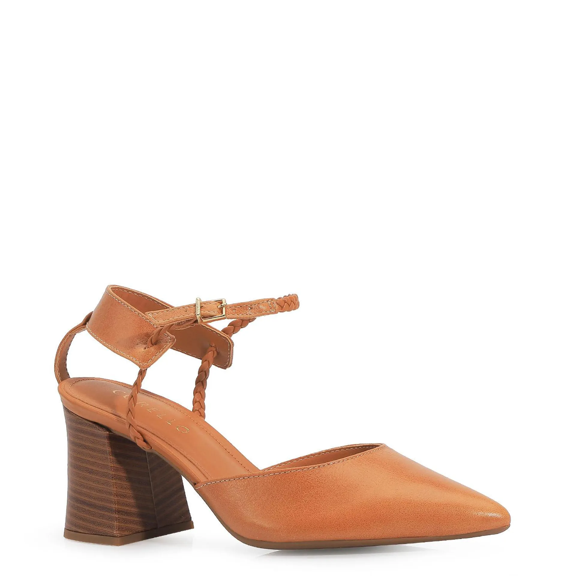 Scarpin Couro Caramelo