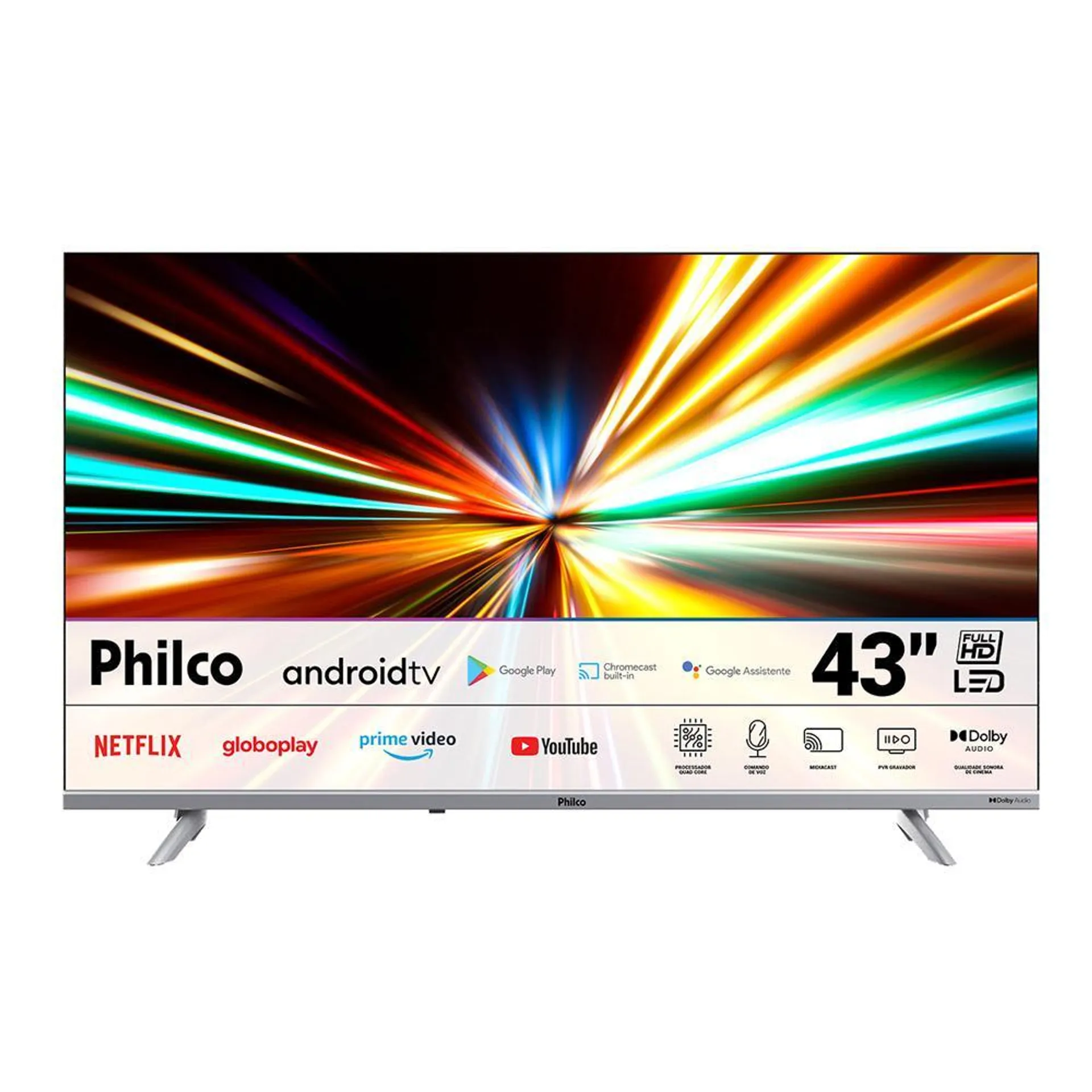 Smart TV LED 43" Full HD Philco Android TV PTV43E3AAGSSBLF