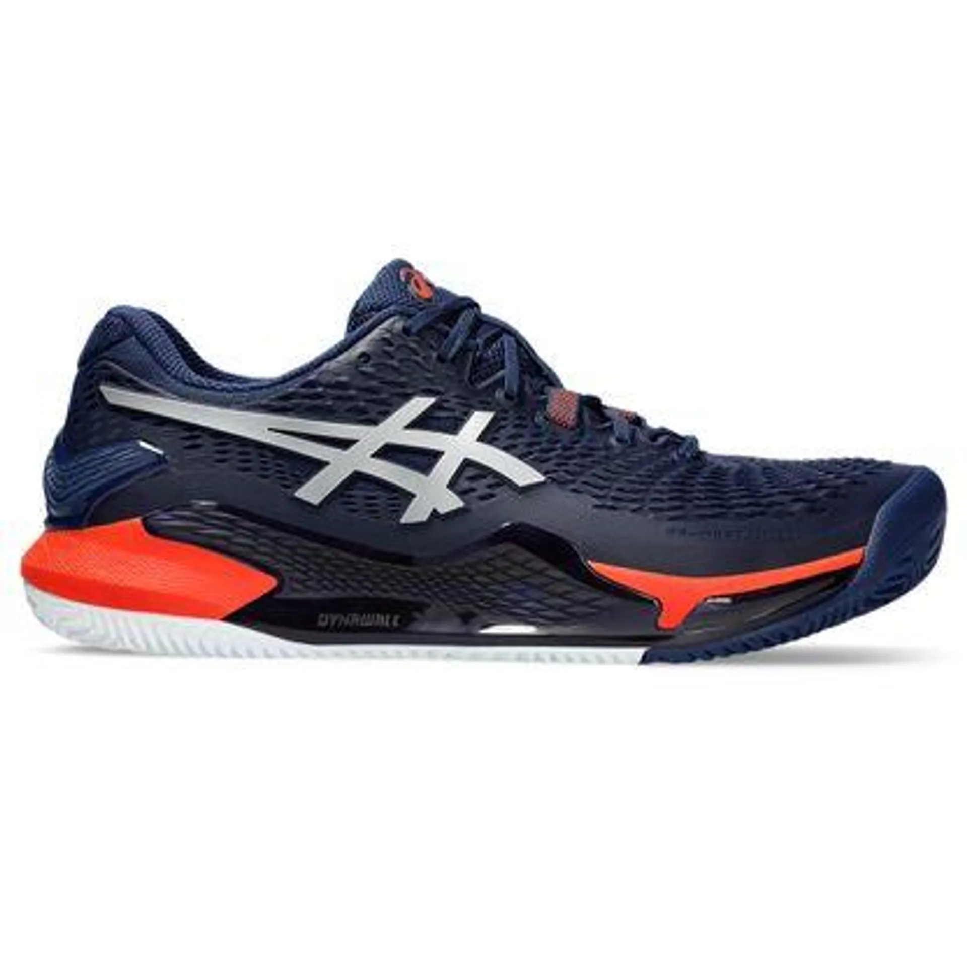 Tênis ASICS GEL-Resolution 9 Clay - Masculino - Azul Marinho e Laranja