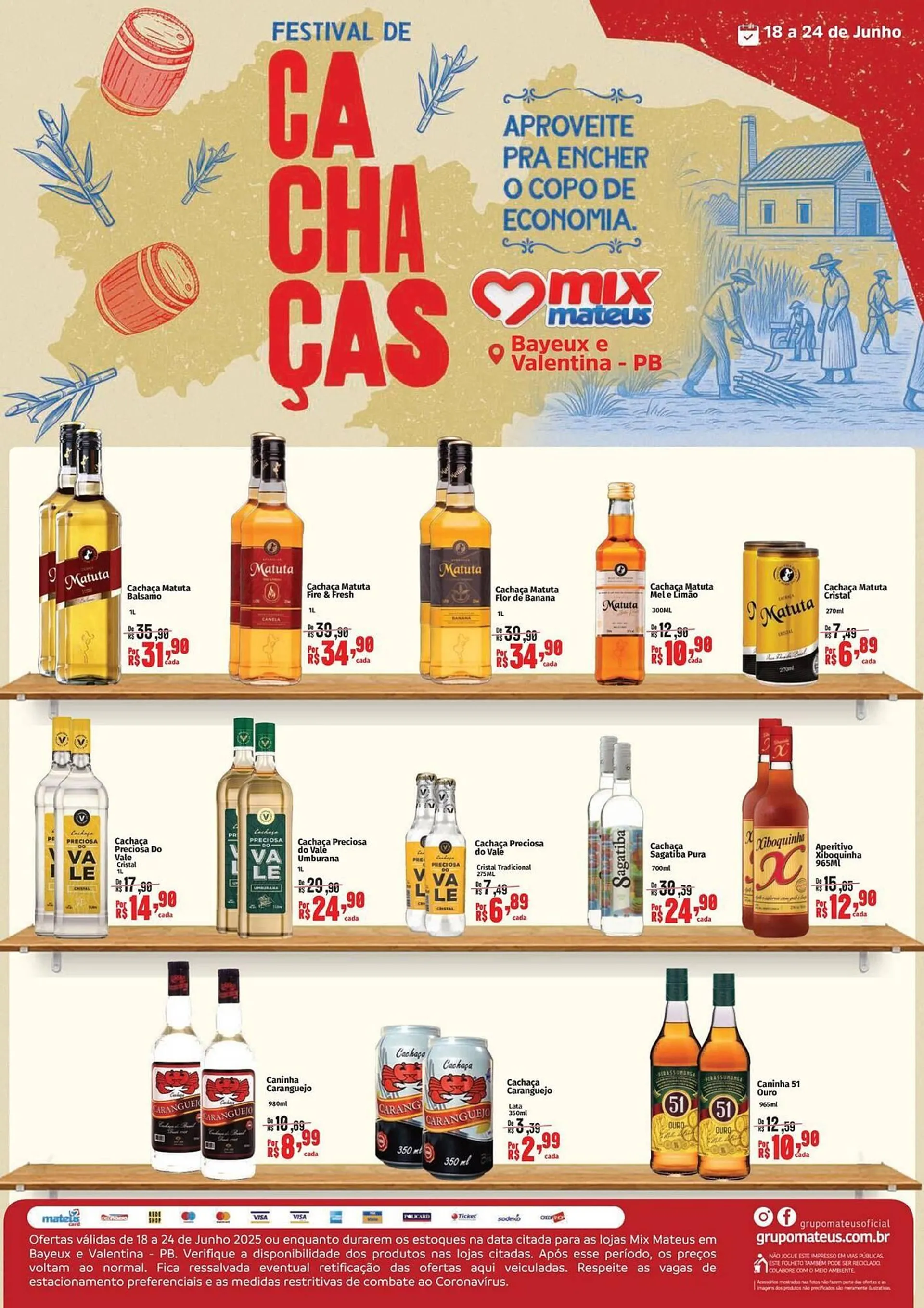 Encarte de Catálogo Supermercados Mateus 18 de junho até 24 de junho 2025 - Pagina 1