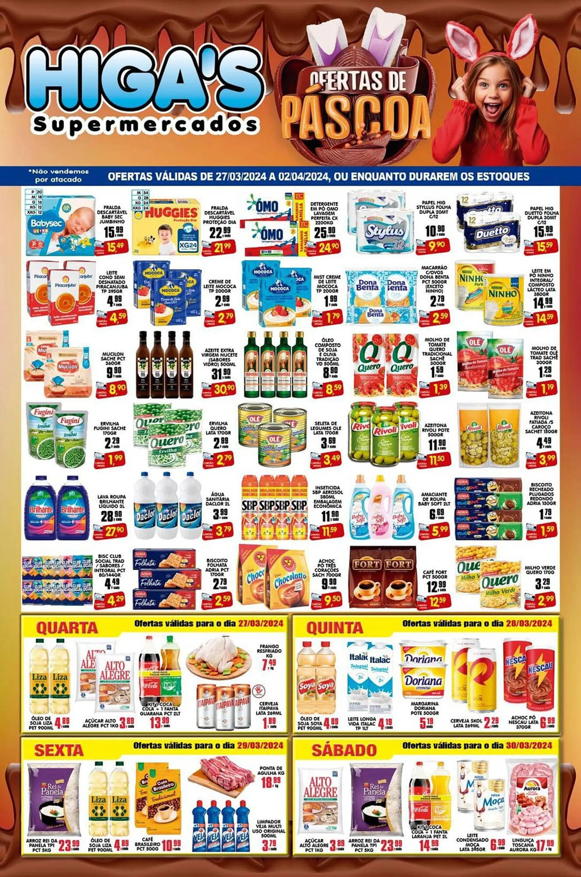 Encarte de Catálogo Higa's Supermercado 27 de março até 2 de abril 2024 - Pagina 
