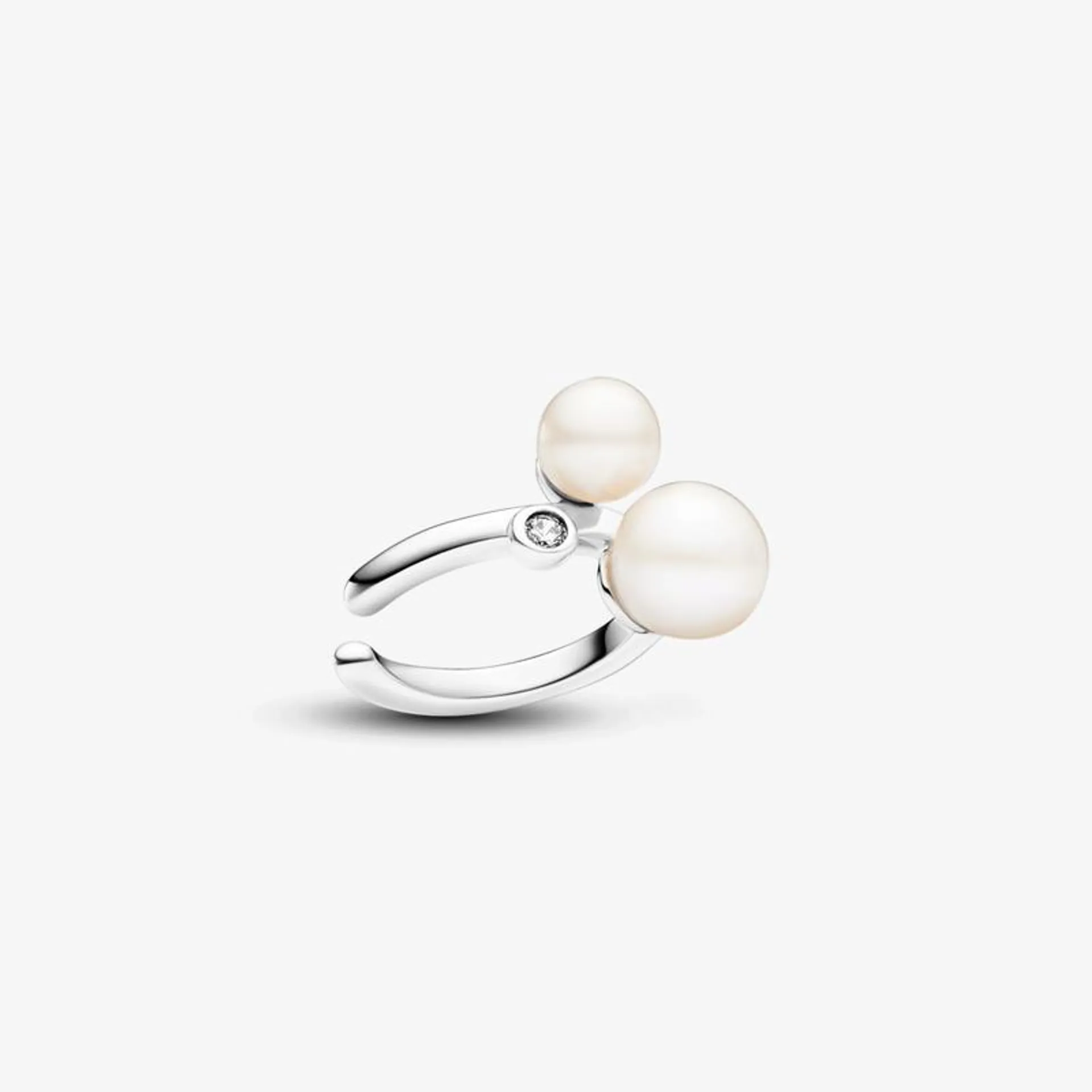 Brinco de Prata Ear Cuff Pérola