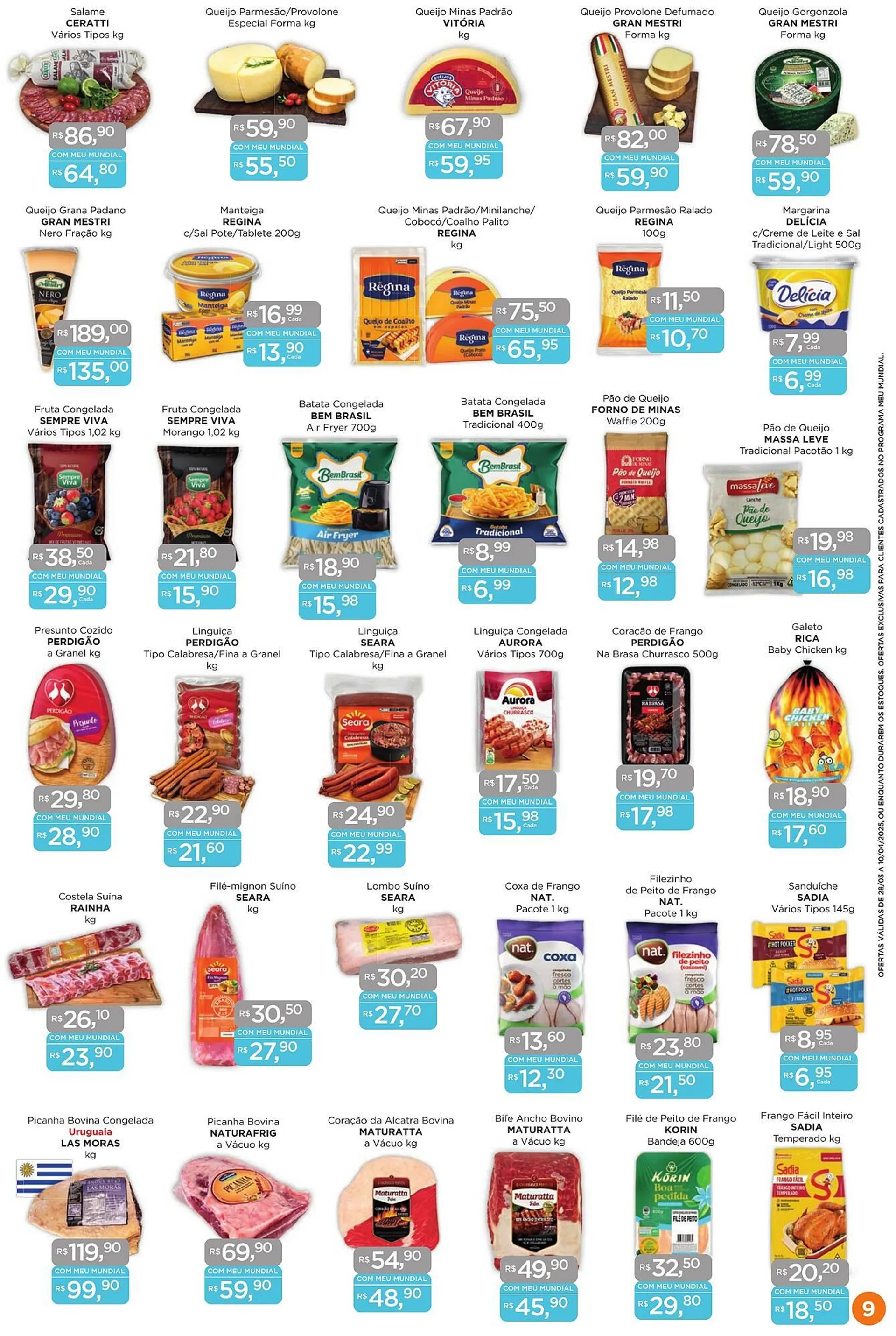 Encarte de Catálogo Supermercados Mundial 31 de março até 10 de abril 2025 - Pagina 9