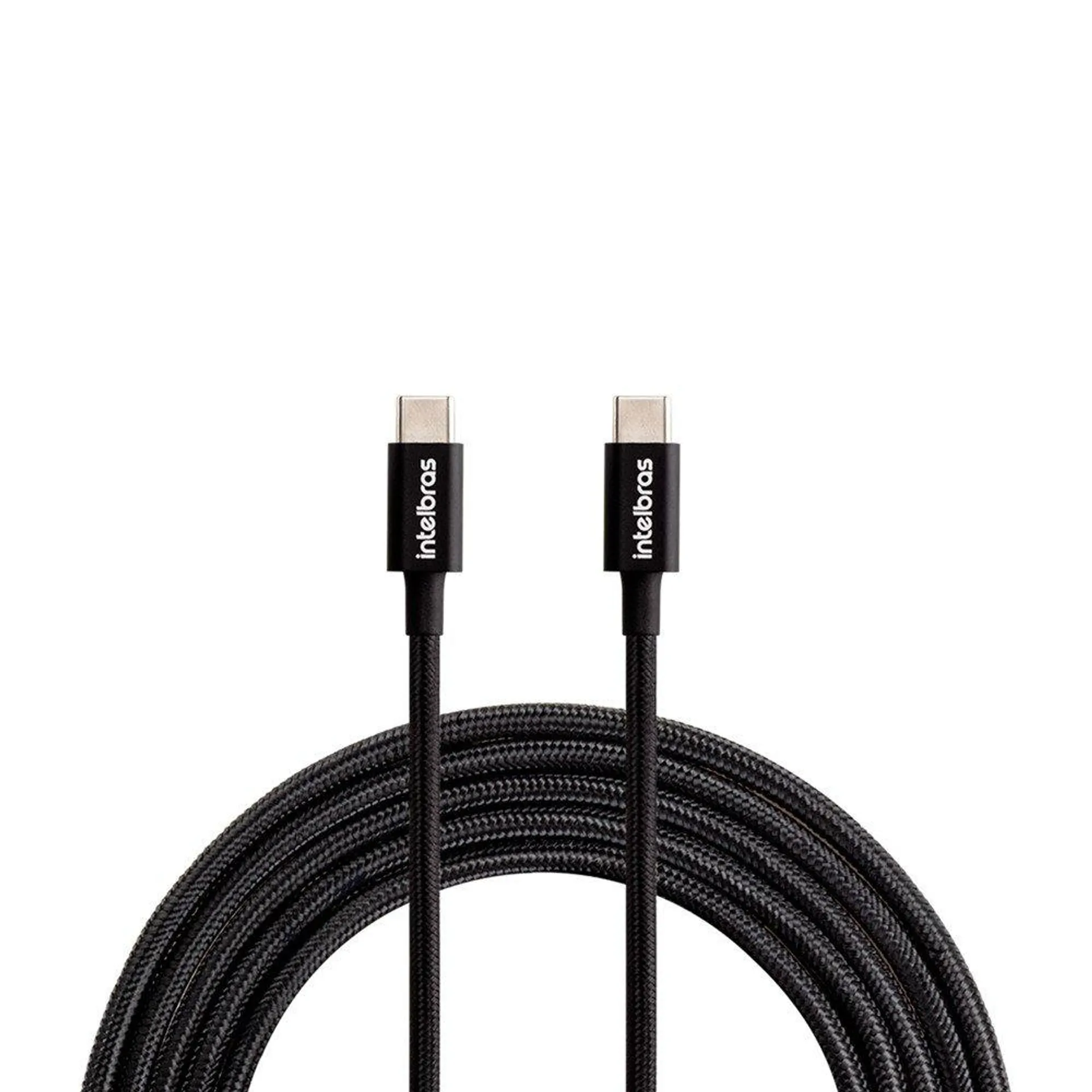 Cabo Intelbras USB-C/USB-C 1.5m Nylon Preto