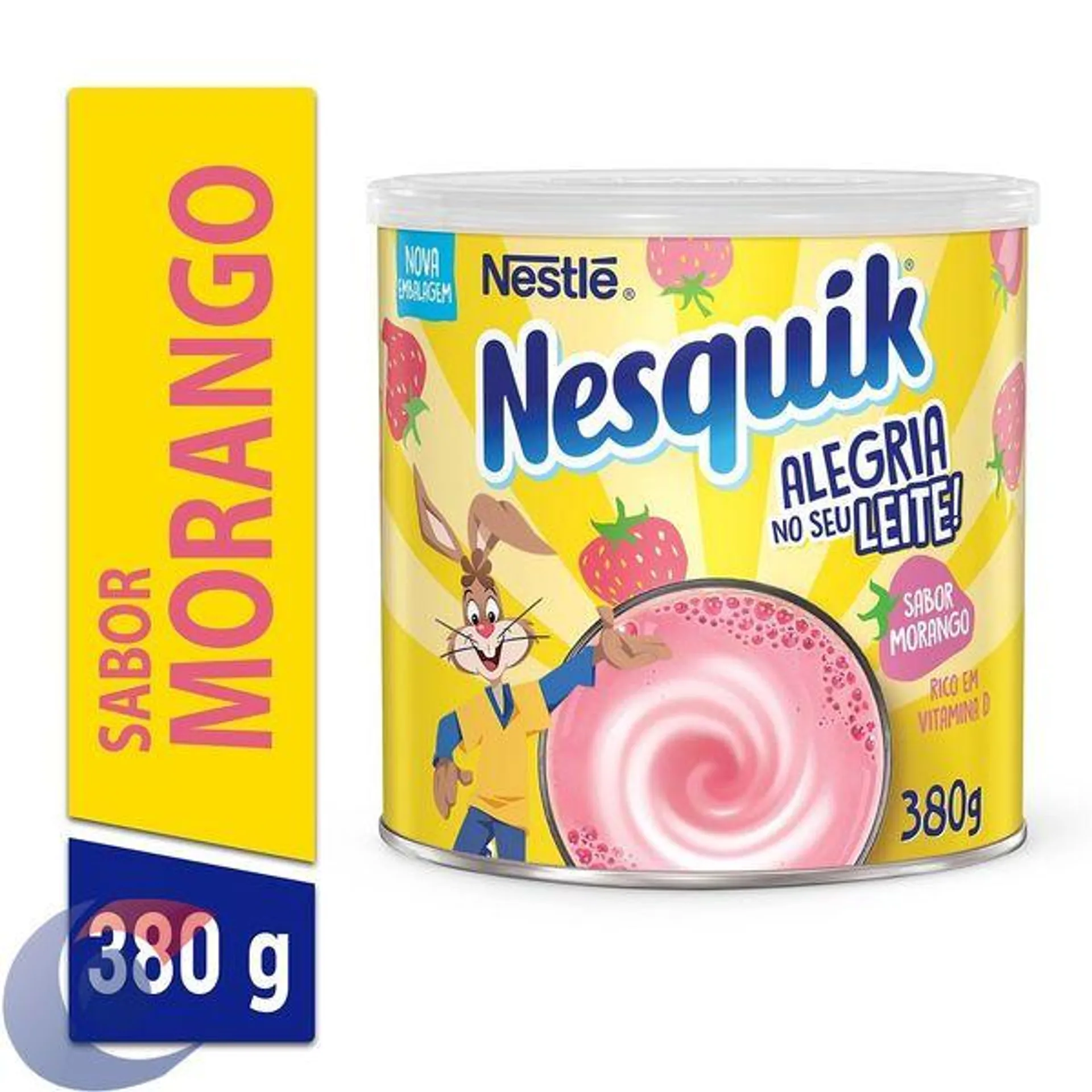 Achocolatado Em Pó Nesquik Morango 380g