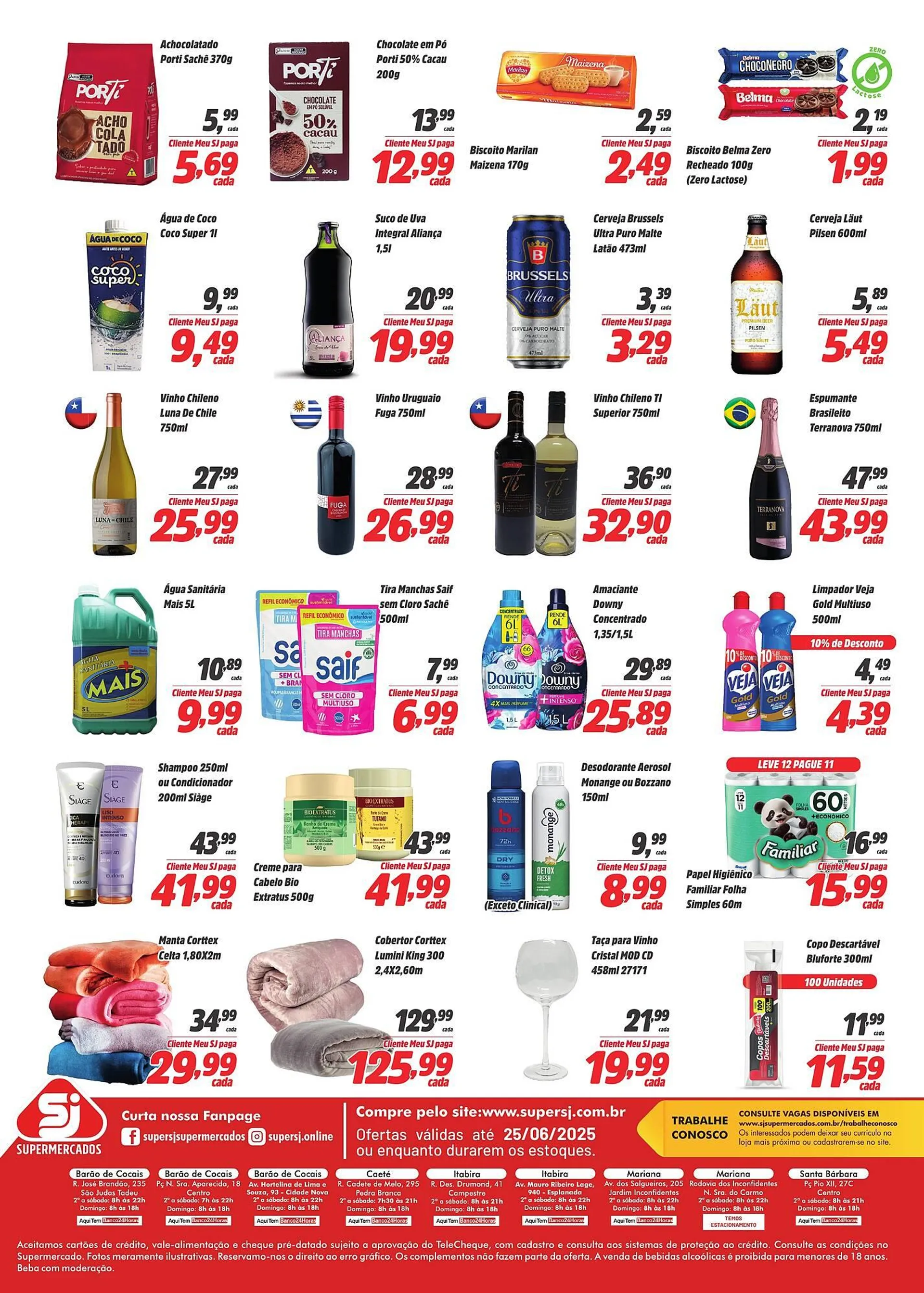 Encarte de Catálogo Sj Supermercados 12 de junho até 25 de junho 2025 - Pagina 2