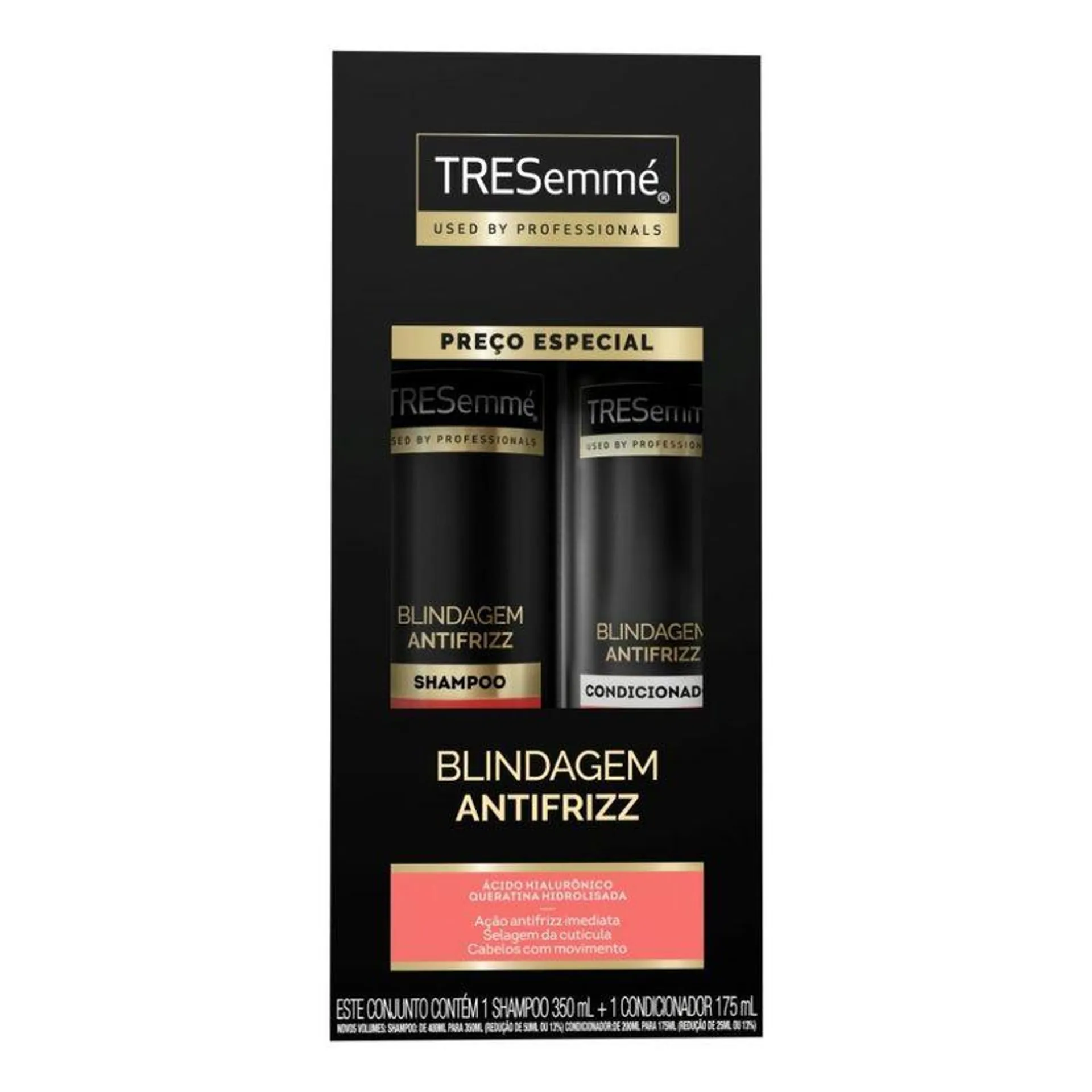 Kit TRESemmé Blindagem Antifrizz Shampoo 350ml + Condicionador 175ml