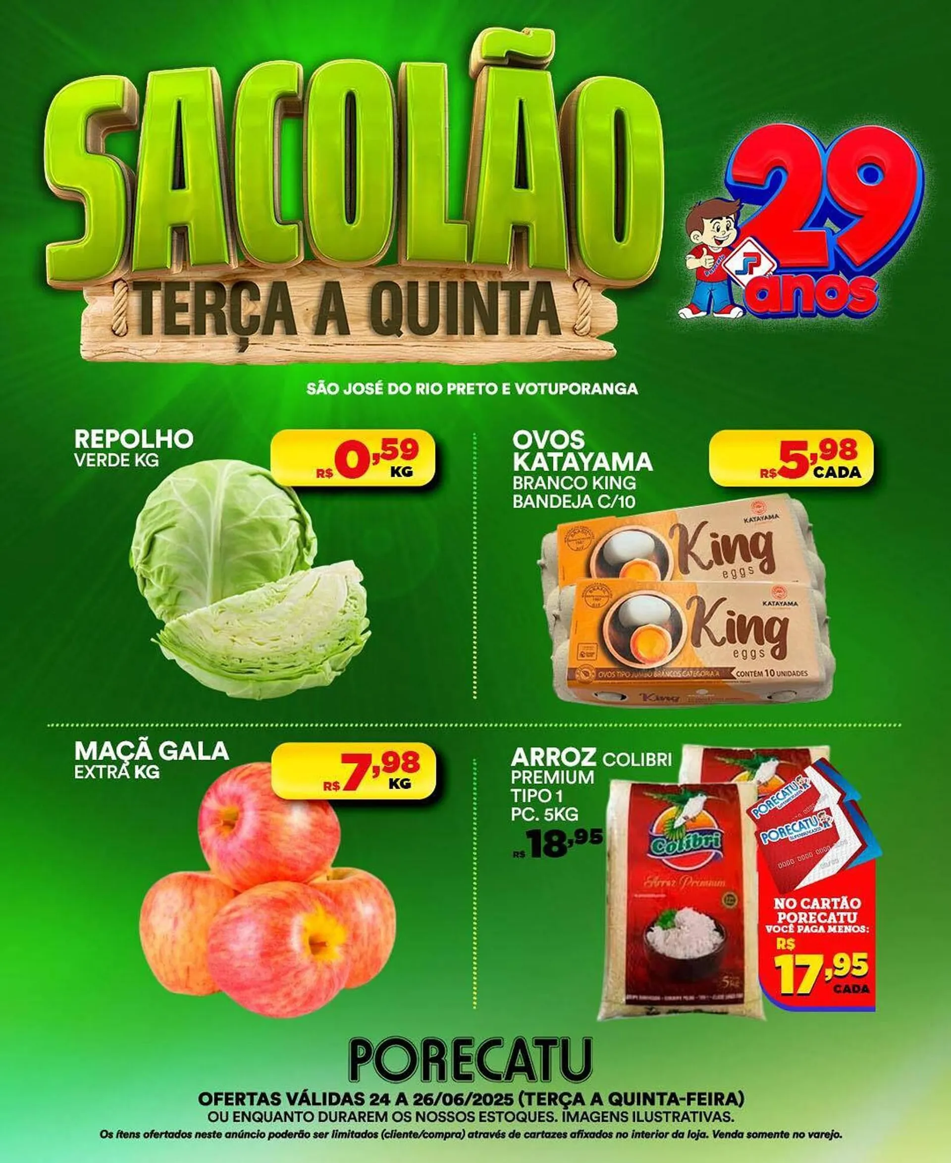 Encarte de Catálogo Supermercado Porecatu 24 de junho até 25 de junho 2025 - Pagina 1