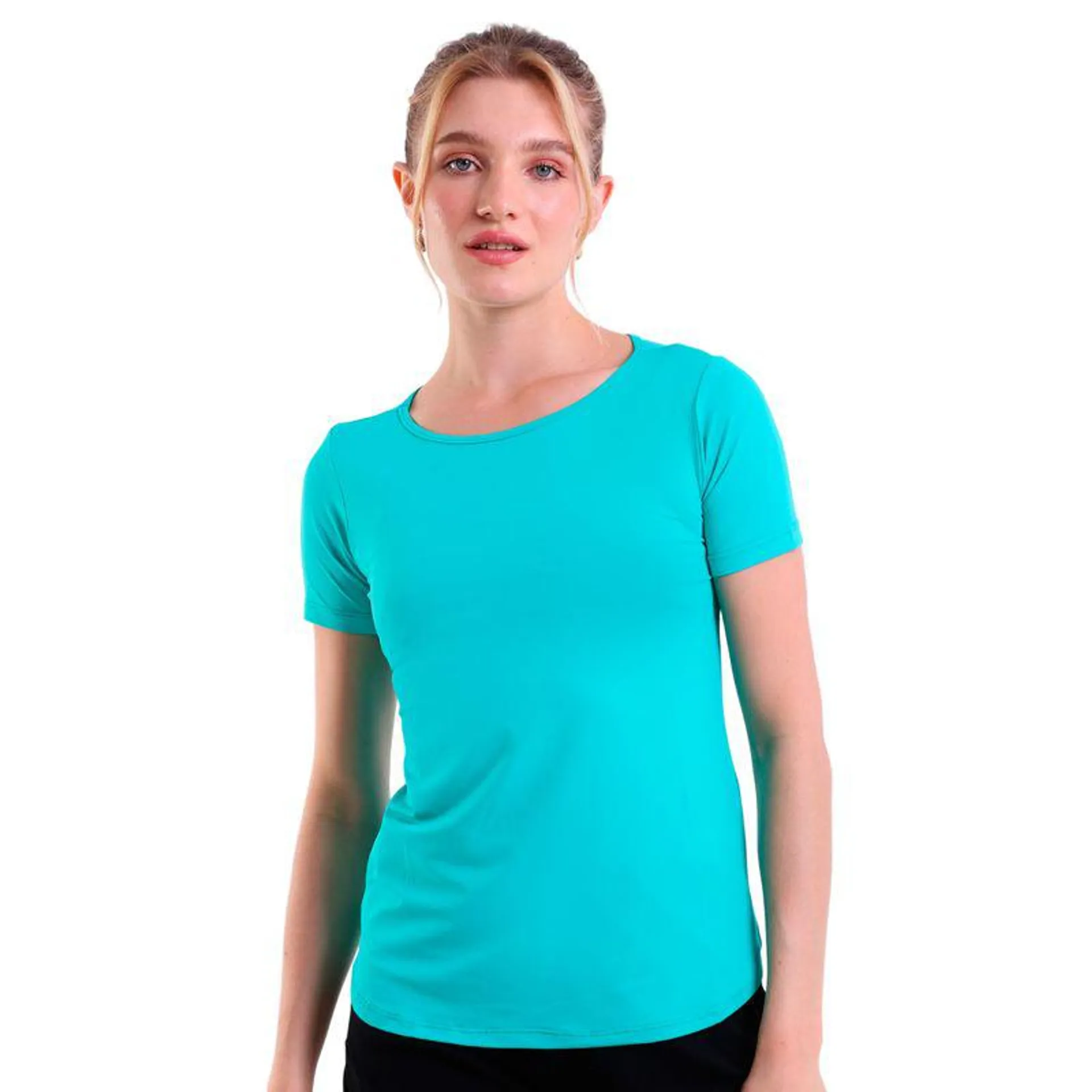 Blusa Feminina Manga Curta Mullet Trendz Verde