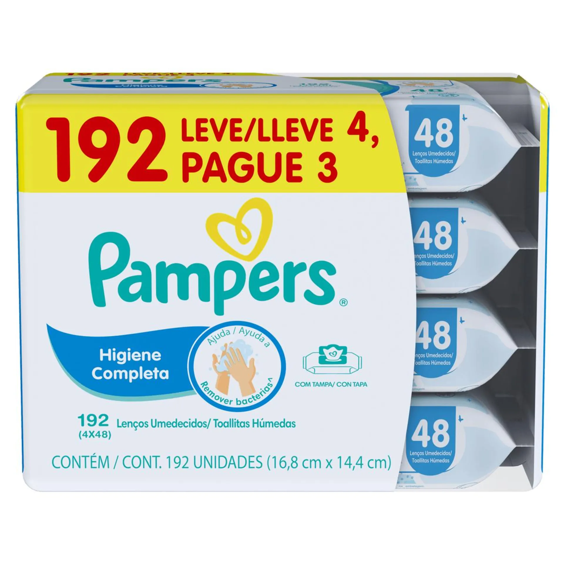 Lenços Umed Pampers Hig Comp 48 UN L4P3