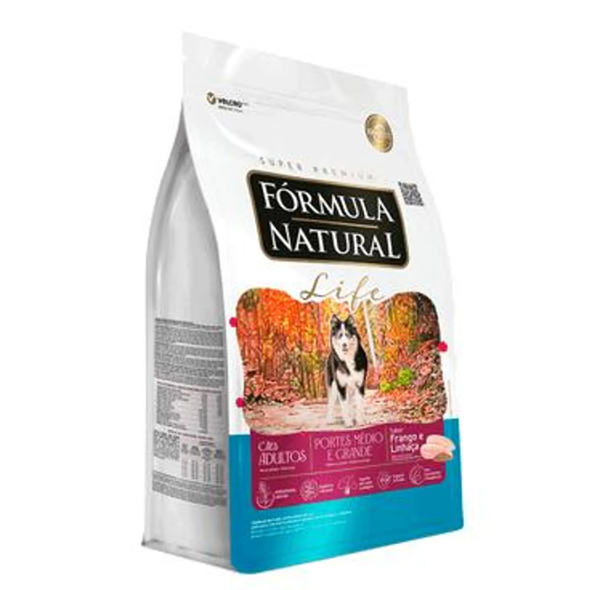 Ração Fórmula Natural Life Cães Adultos Médio e Grande 15 kg