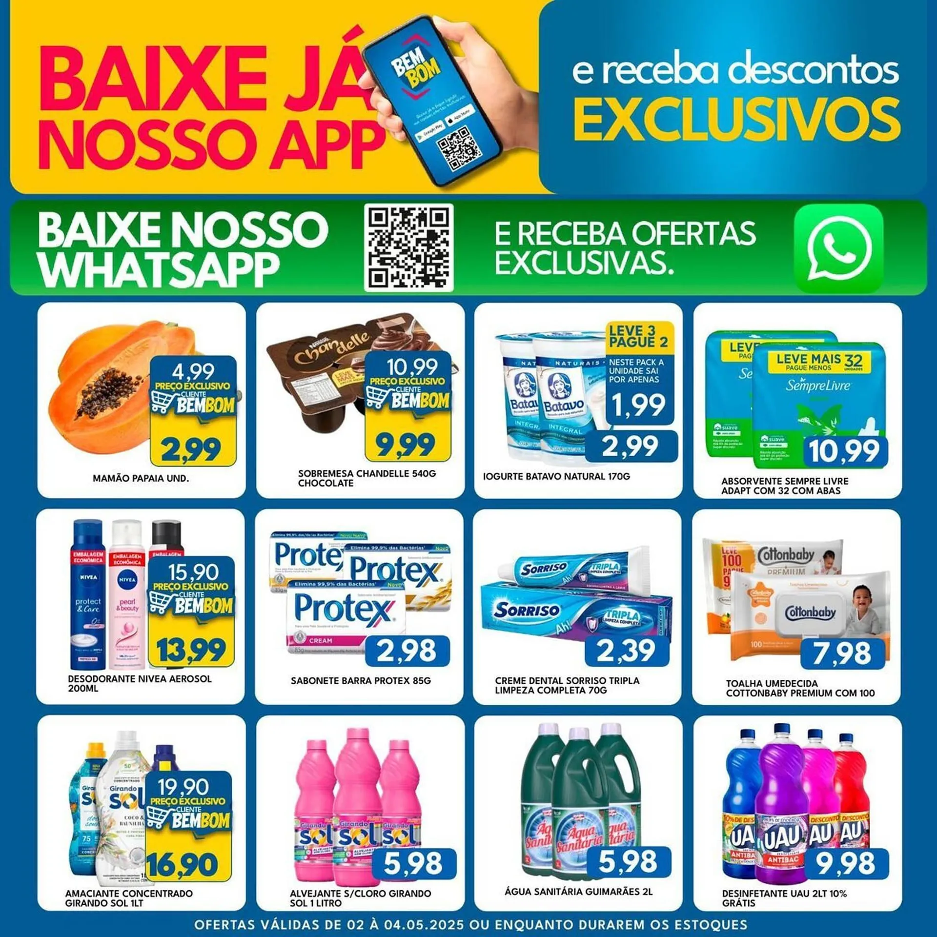 Encarte de Catálogo Rancho Bom Supermercados 2 de maio até 4 de maio 2025 - Pagina 1