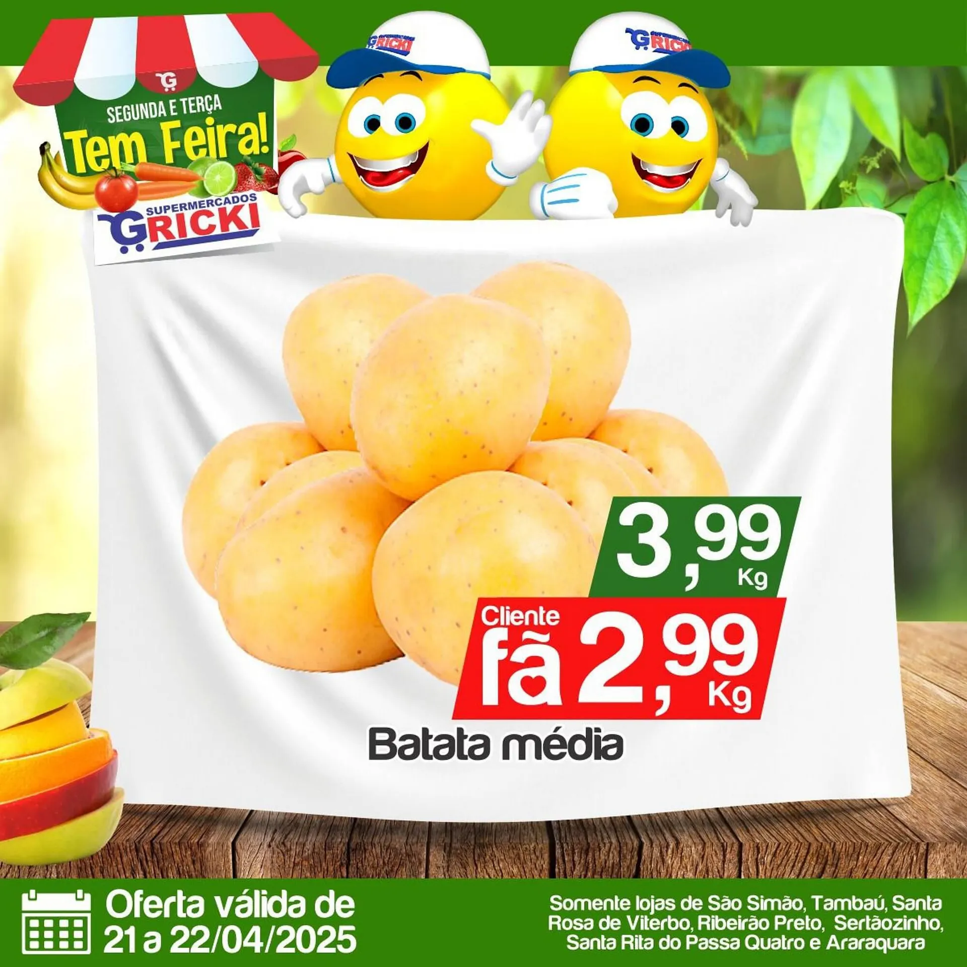 Encarte de Catálogo Supermercados Gricki 21 de abril até 22 de abril 2025 - Pagina 1