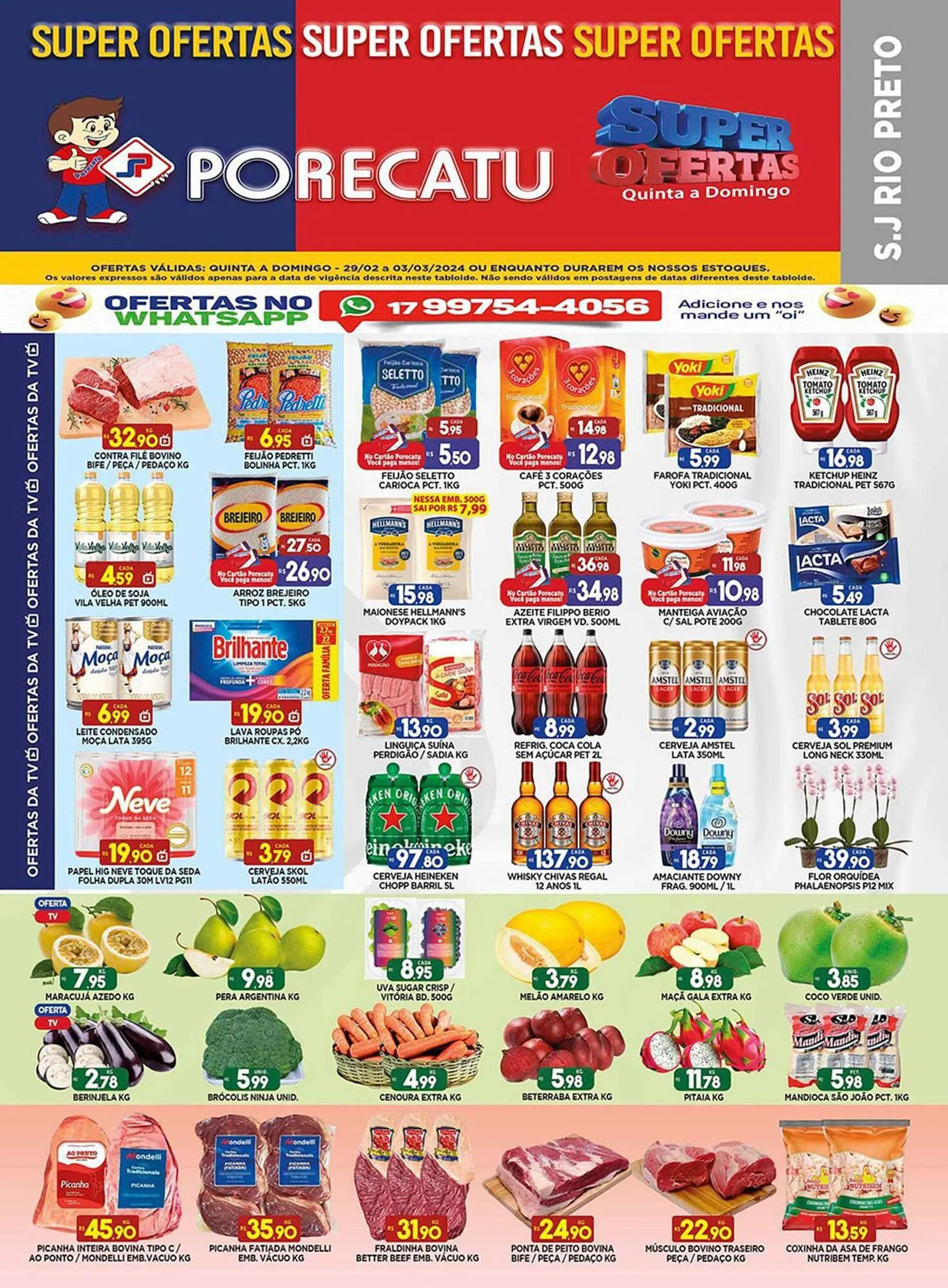 Encarte de Catálogo Supermercado Porecatu 29 de fevereiro até 3 de março 2024 - Pagina 