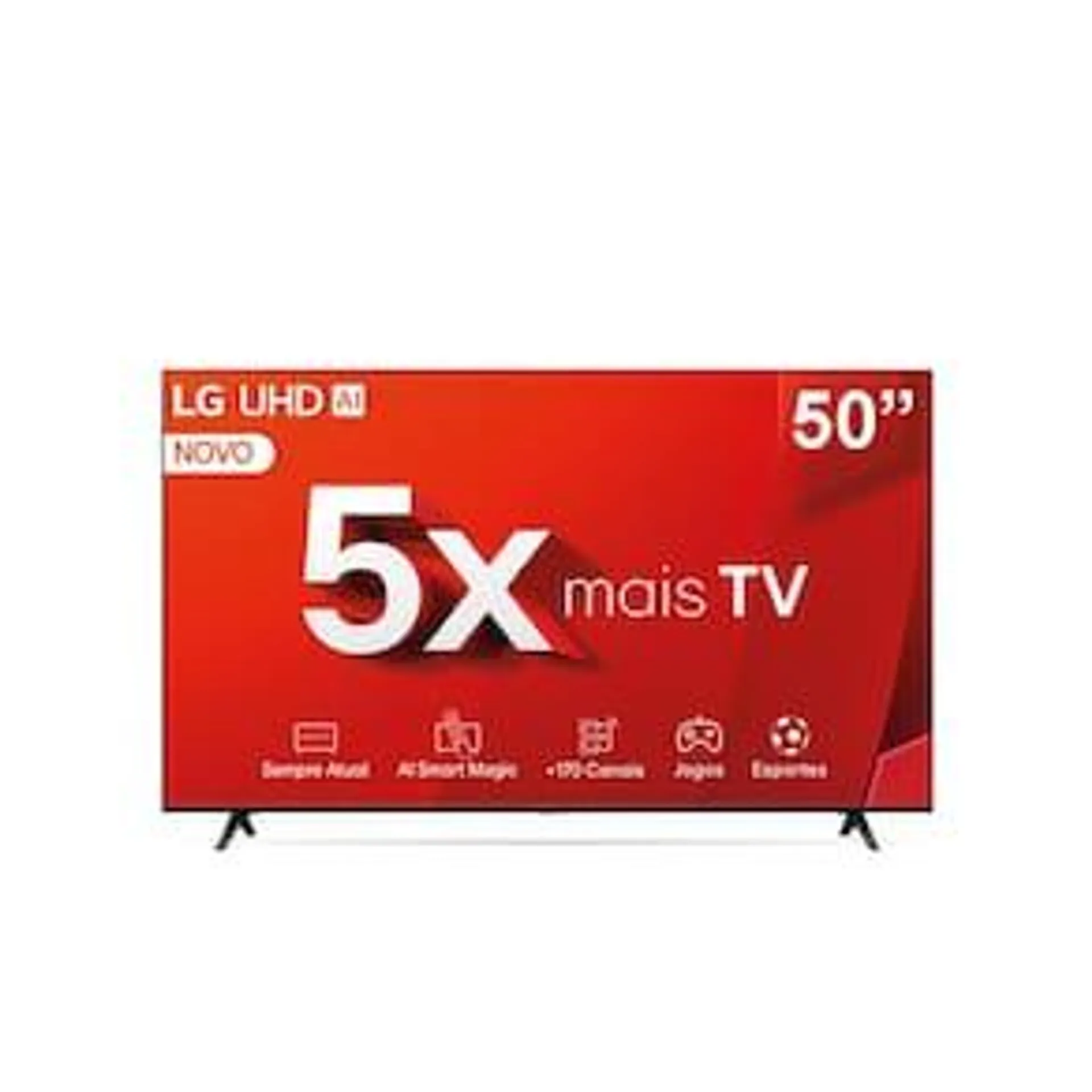 Smart TV 4K 50" LG Ultra HD 50UT8050 com Processador a5 Ger7 AI, Alexa/Chromecast integrado, Otimizador de Jogos, webOS 24 e Controle Smart Magic