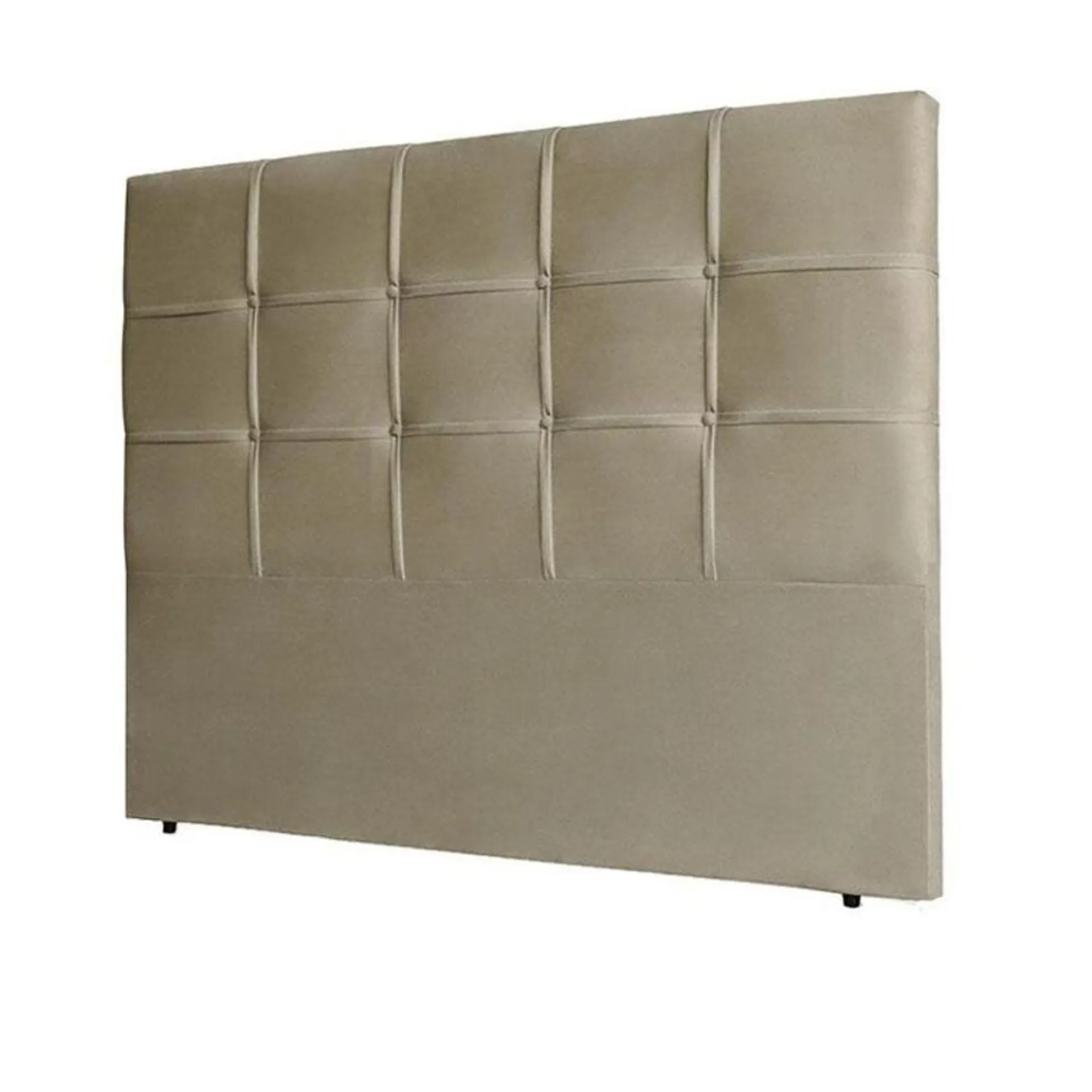 Cabeceira Casal Luiza 140 Cm Taupe Suede - Idf Decor