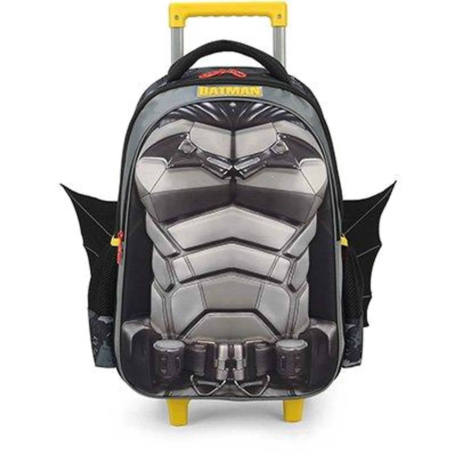 Mochila Escolar Infantil de Rodinhas DC Batman em Poliéster Luxcel - PT 1 UN