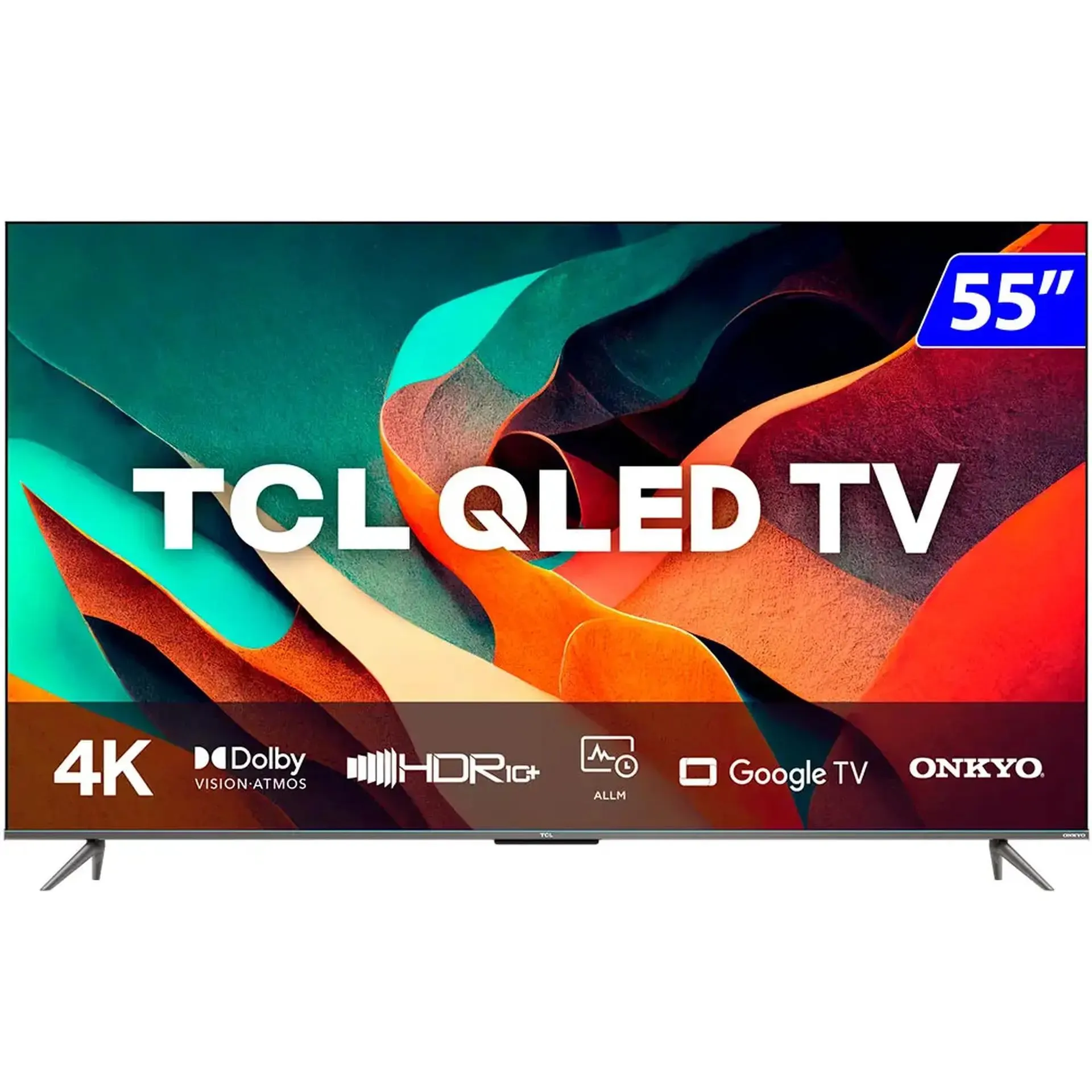 Smart TV TCL QLED 55" 4K Wi-Fi Google TV com Comando de Voz 55C635