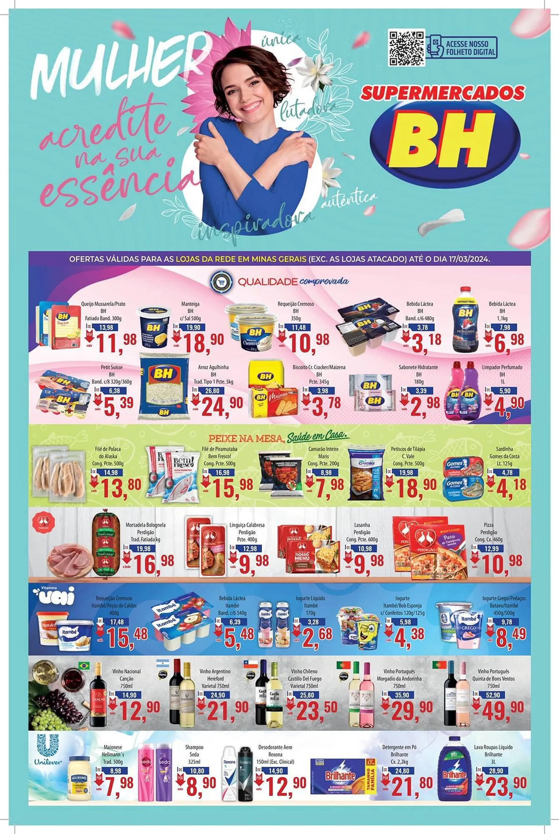 Encarte de Catálogo Supermercados BH 1 de março até 17 de março 2024 - Pagina 