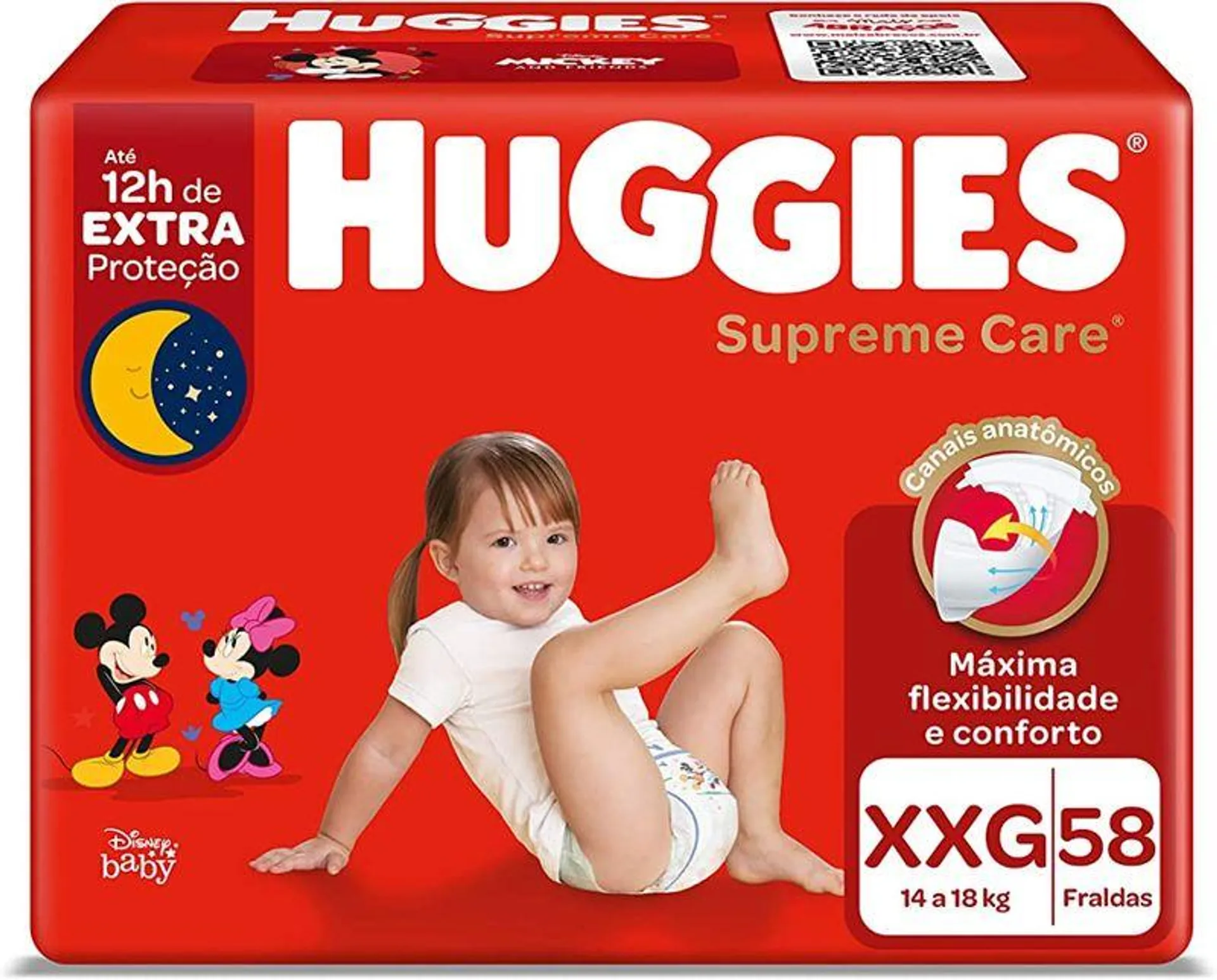 Fralda Huggies Supreme Care XXG - 58 unidades