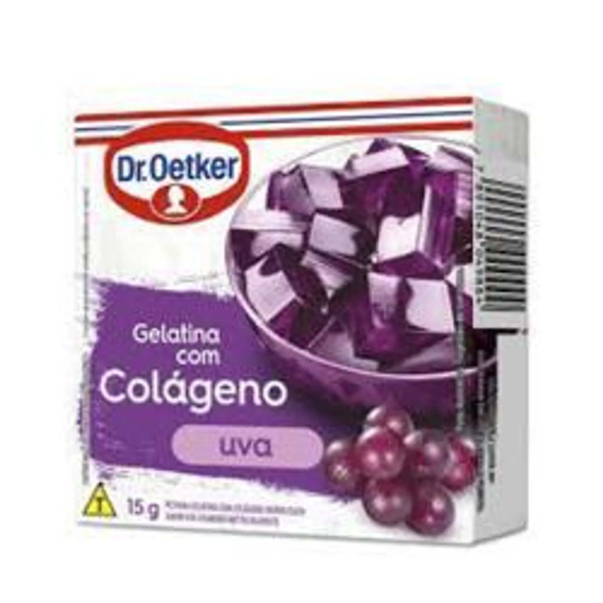 Gelatina Oetker C/colageno 15g Uva