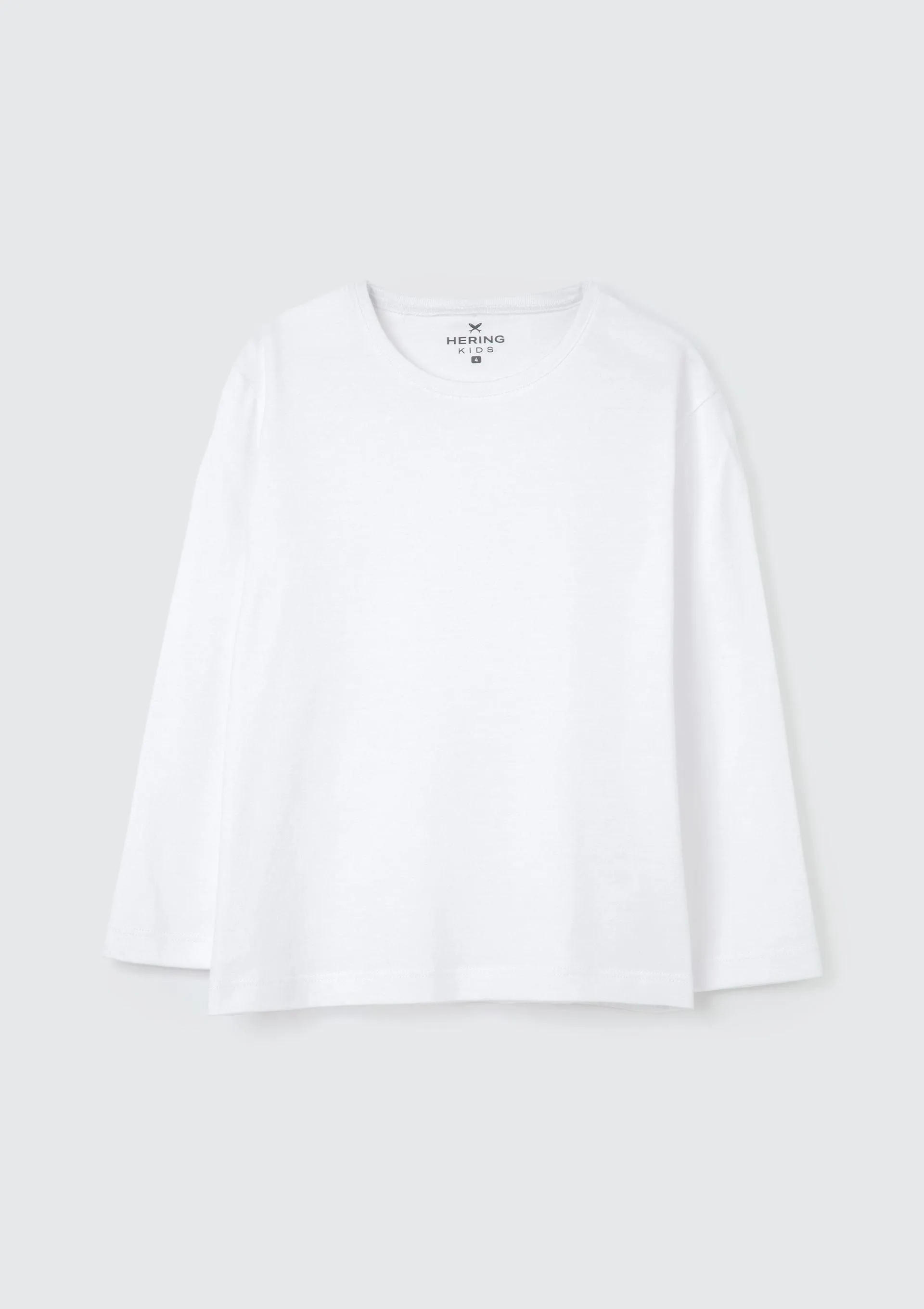 Camiseta Básica Infantil Menino Toddler Manga Longa - Branco