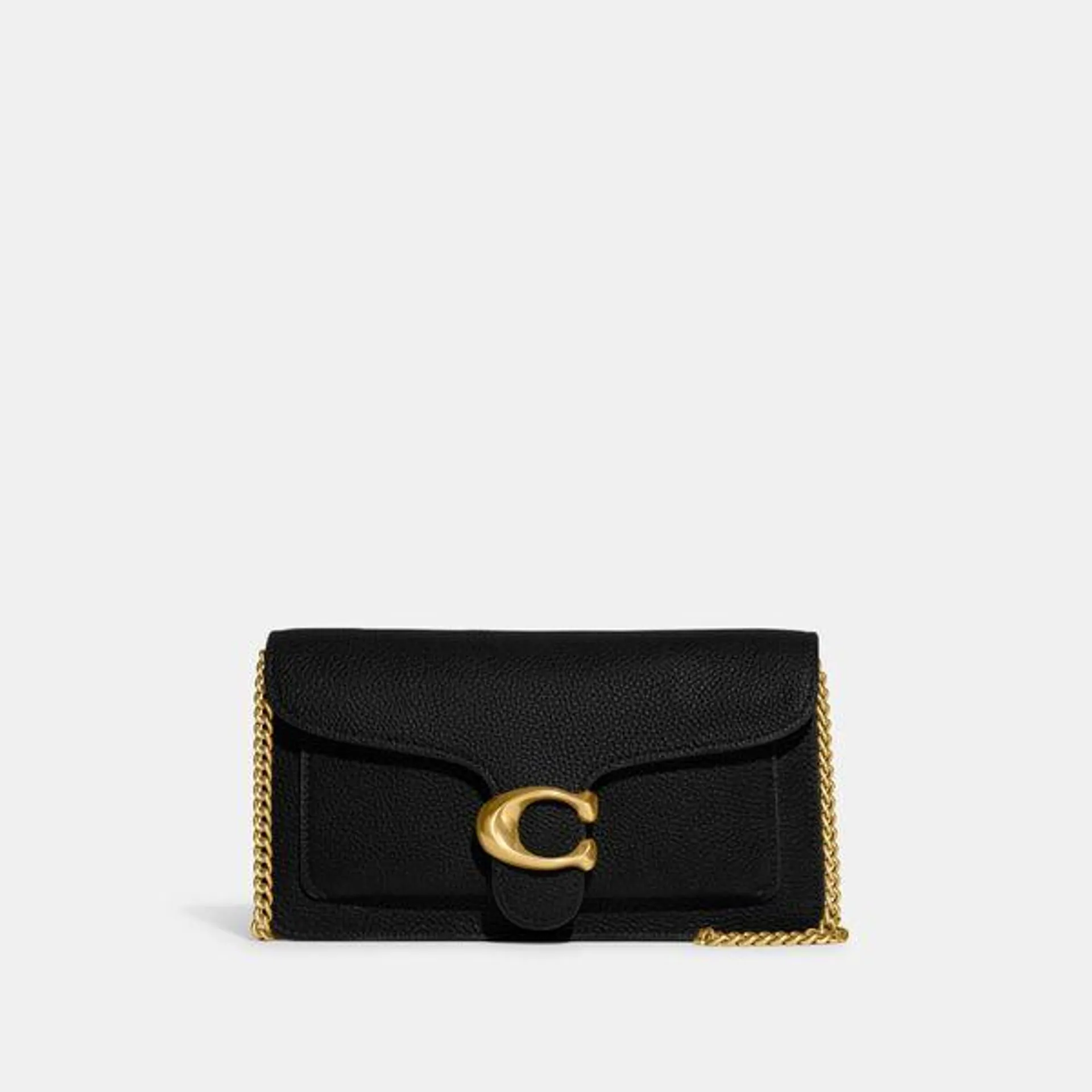 Bolsa Tabby Chain Clutch Coach - Preto