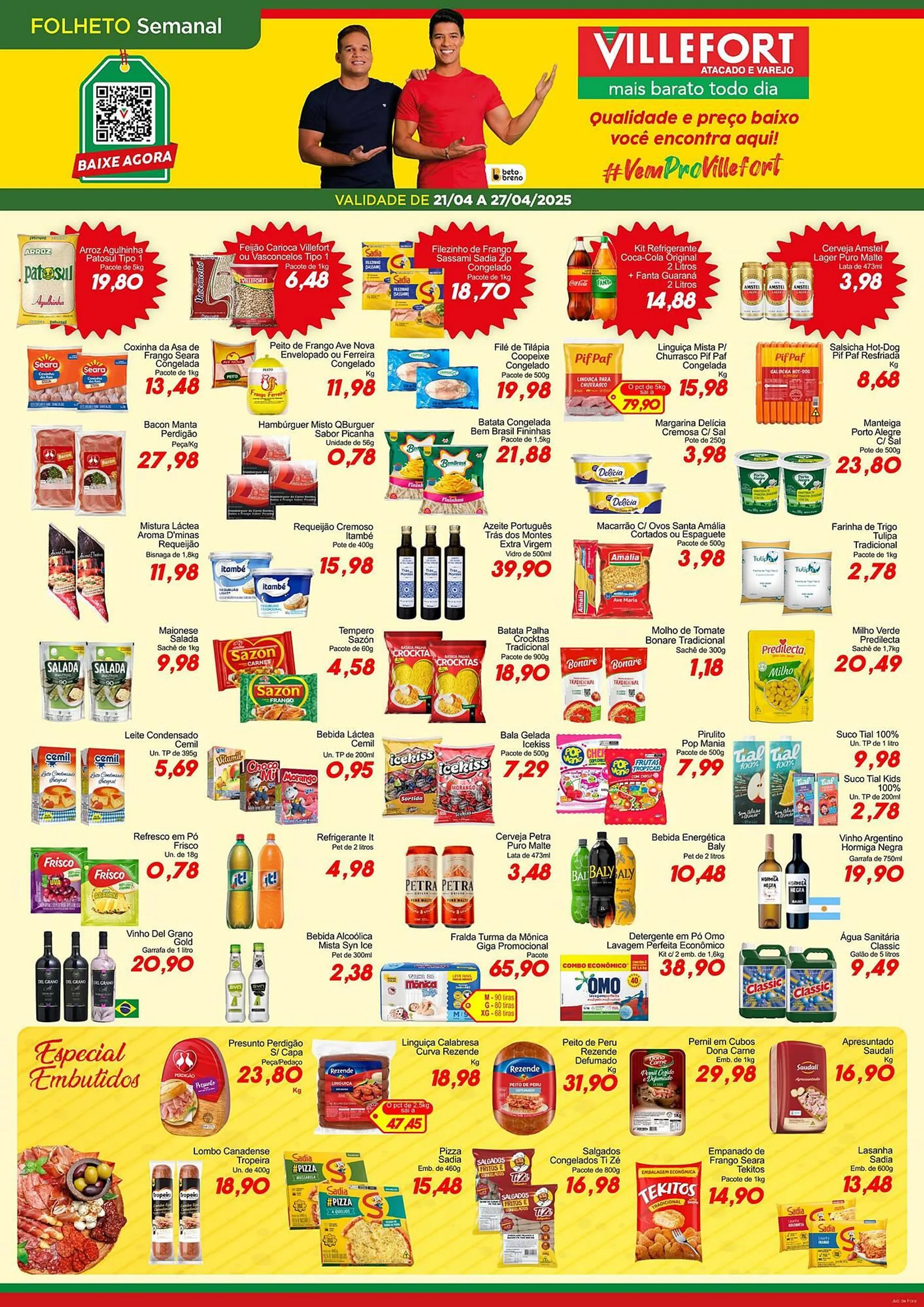 Encarte de Catálogo Villefort Atacadista 21 de abril até 27 de abril 2025 - Pagina 1