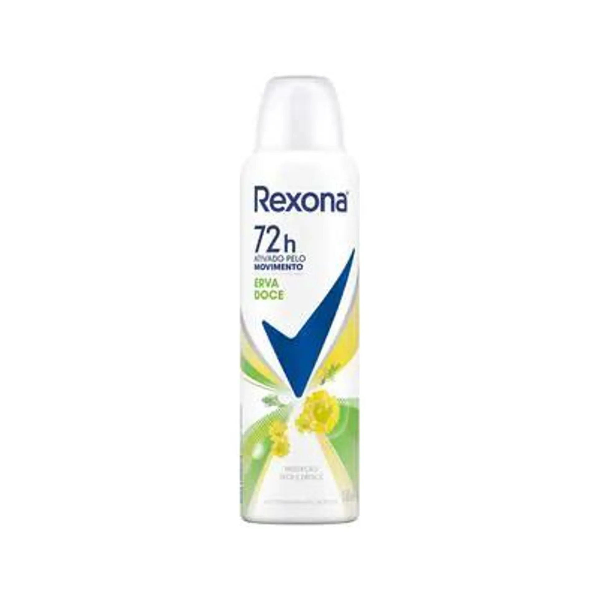 Desodorante Antitranspirante Aerosol Feminino Rexona Erva Doce 72 horas 150ml