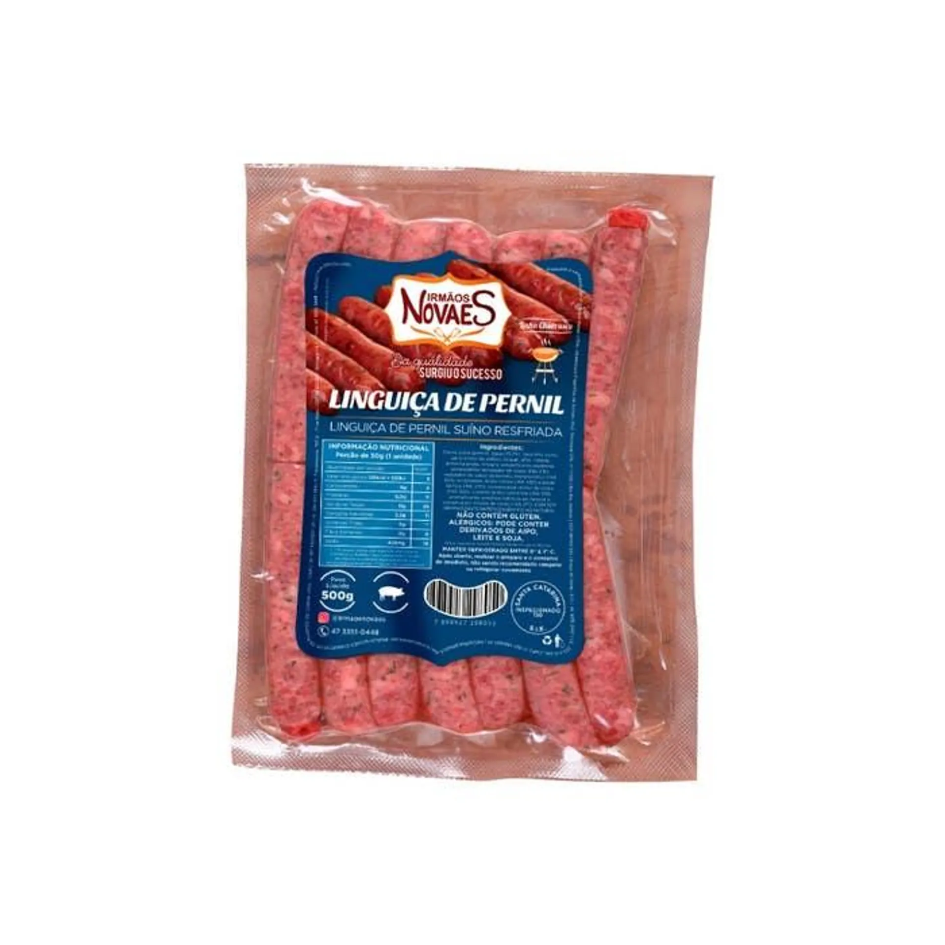 Linguiça Novaes Premium Pernil Suíno Resfriada 500g