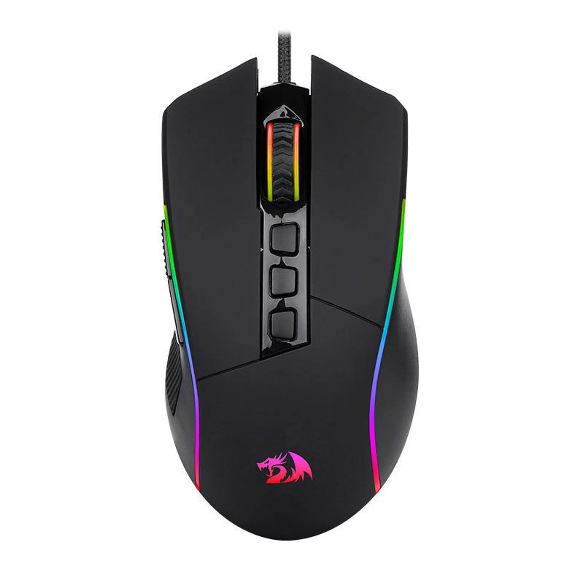 Mouse Gamer Redragon Plank , RGB, 16000DPI, 9 Botoes, USB, Preto, M812-RGB