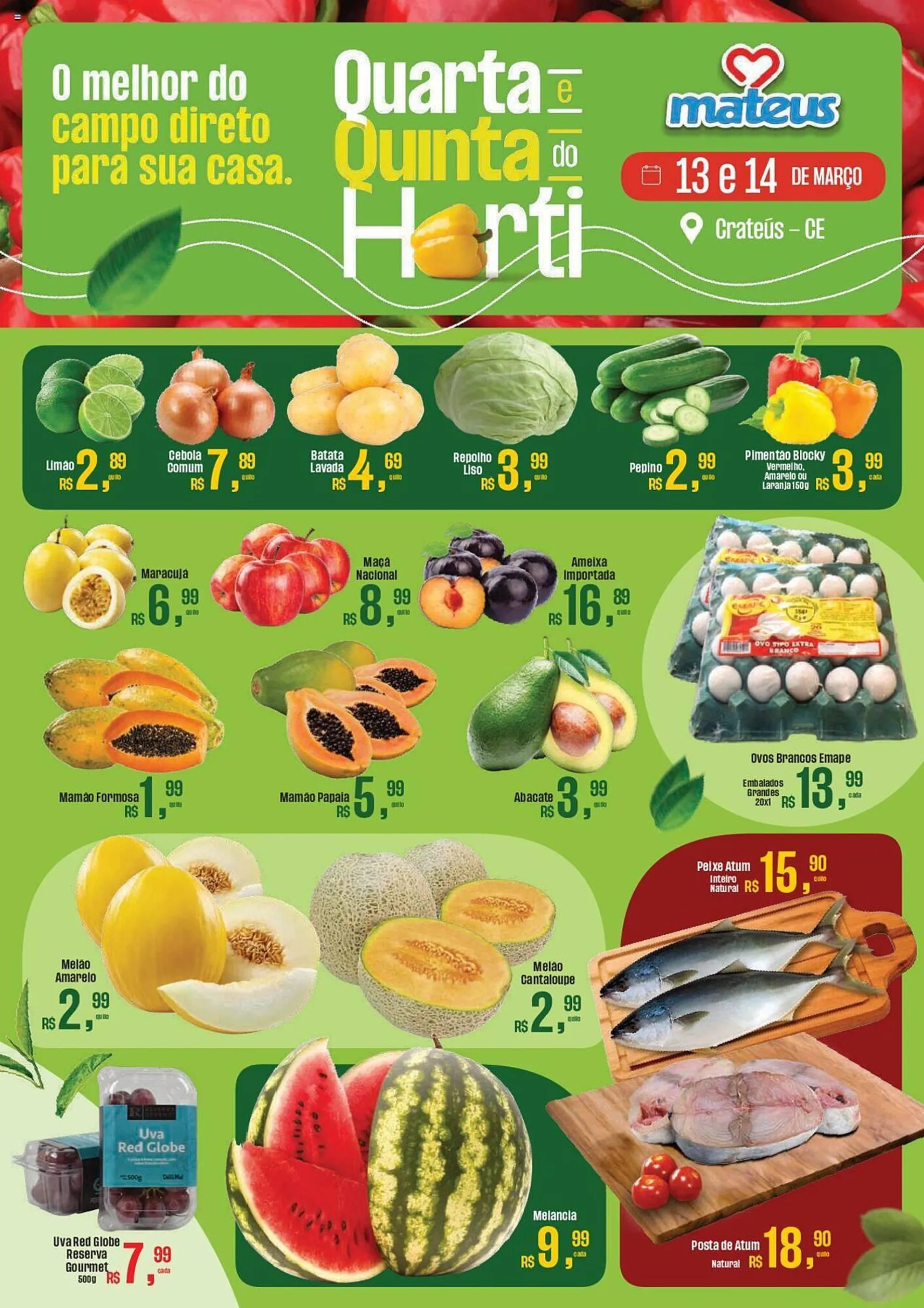 Encarte de Catálogo Supermercados Mateus 13 de março até 14 de março 2024 - Pagina 1