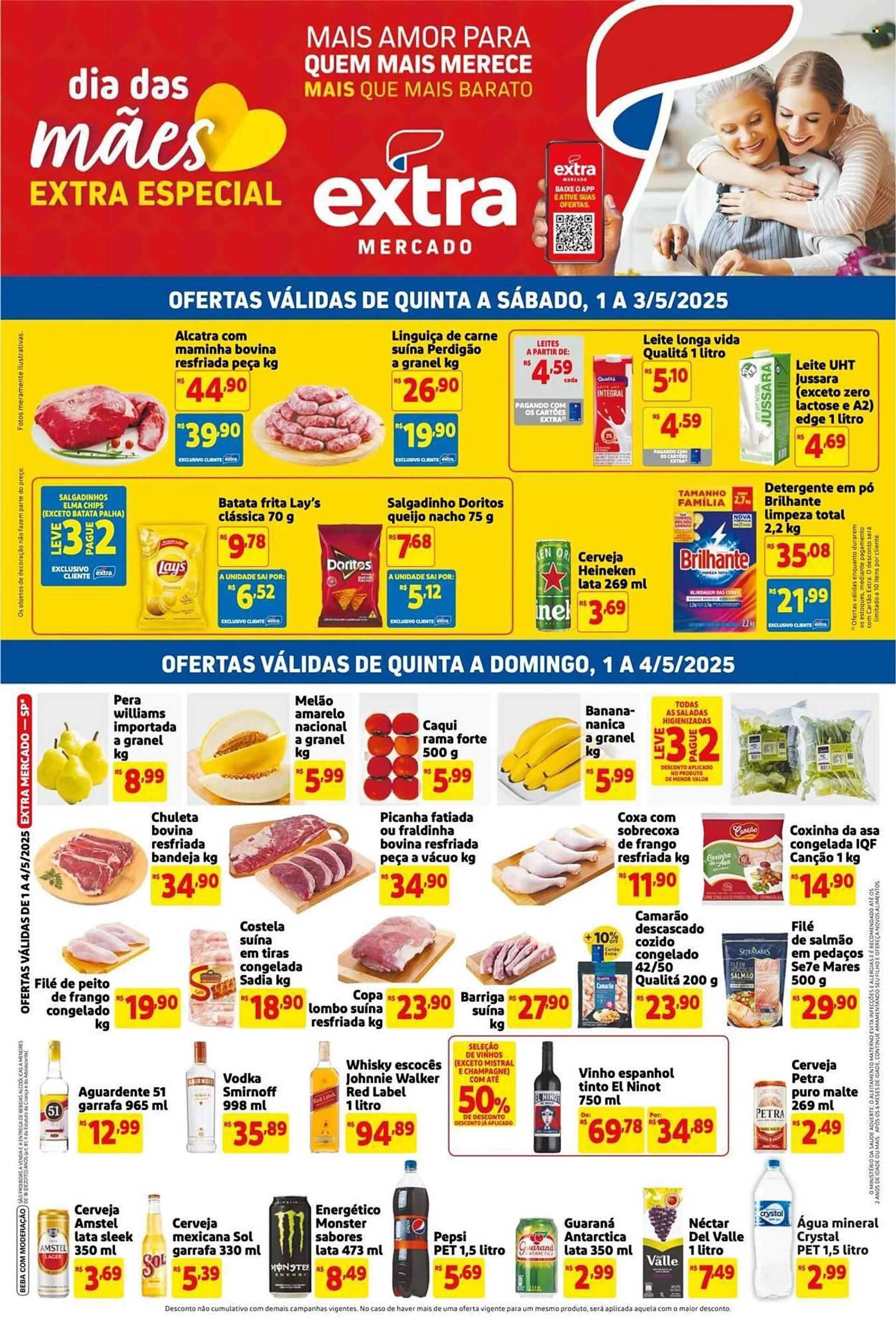 Encarte de Catálogo Mercado Extra 1 de maio até 4 de maio 2025 - Pagina 1