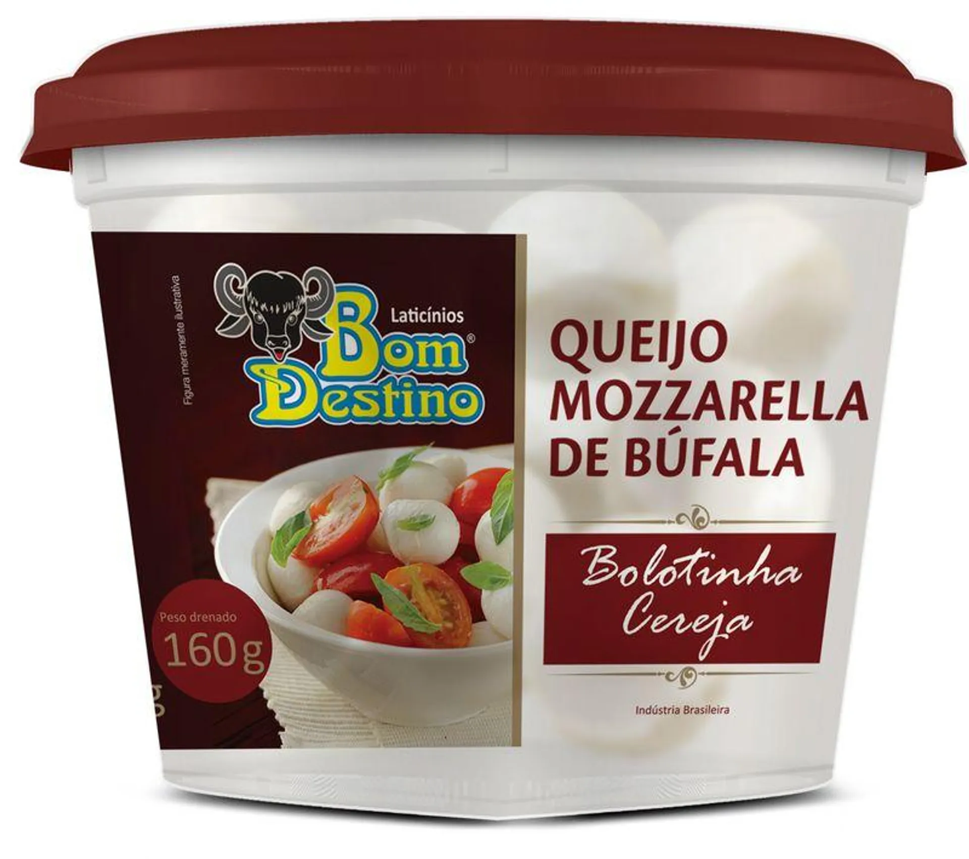 Queijo Muçarela Búfala Bom Destino 160g Bola Cereja