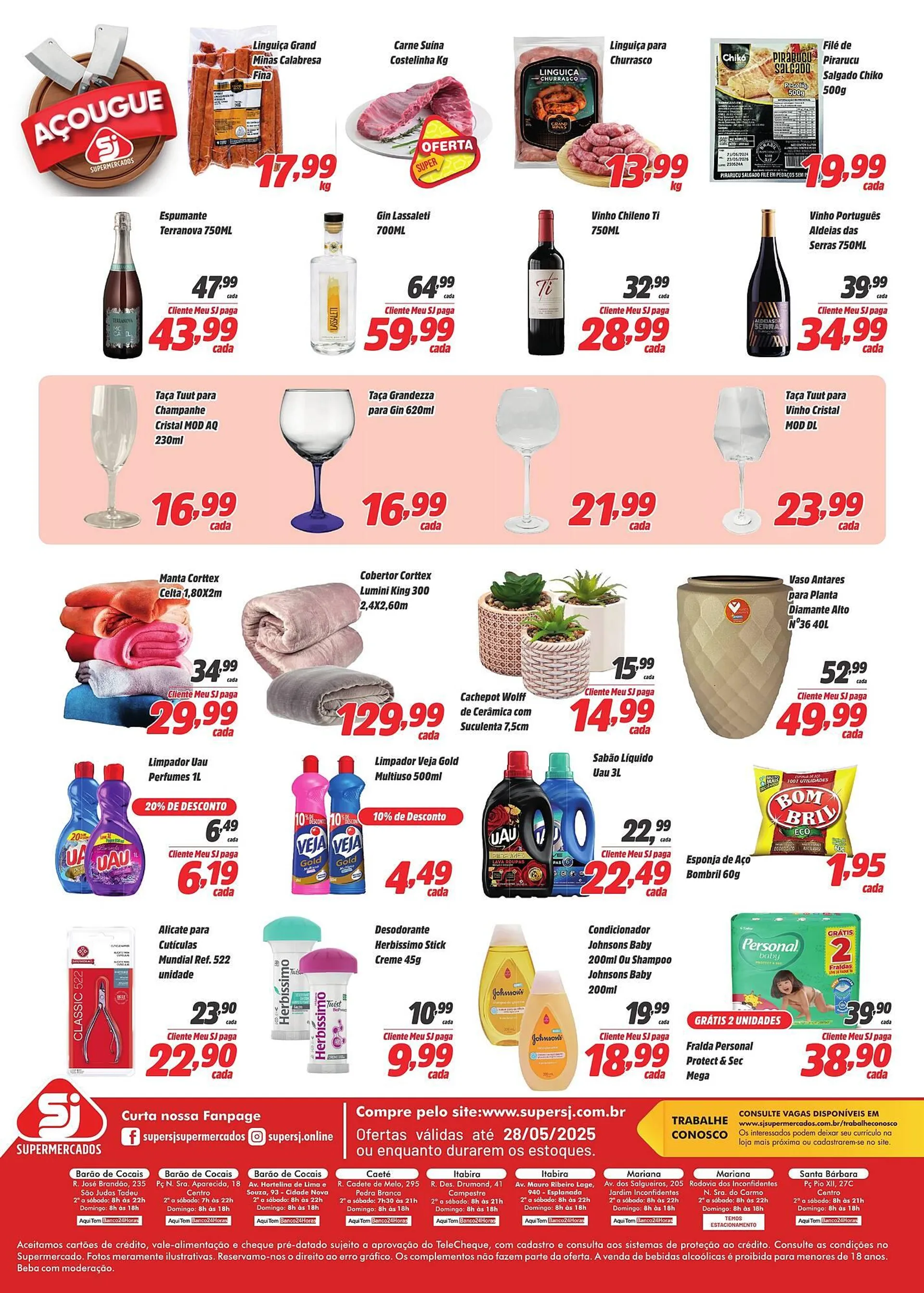 Encarte de Catálogo Sj Supermercados 17 de maio até 28 de maio 2025 - Pagina 2
