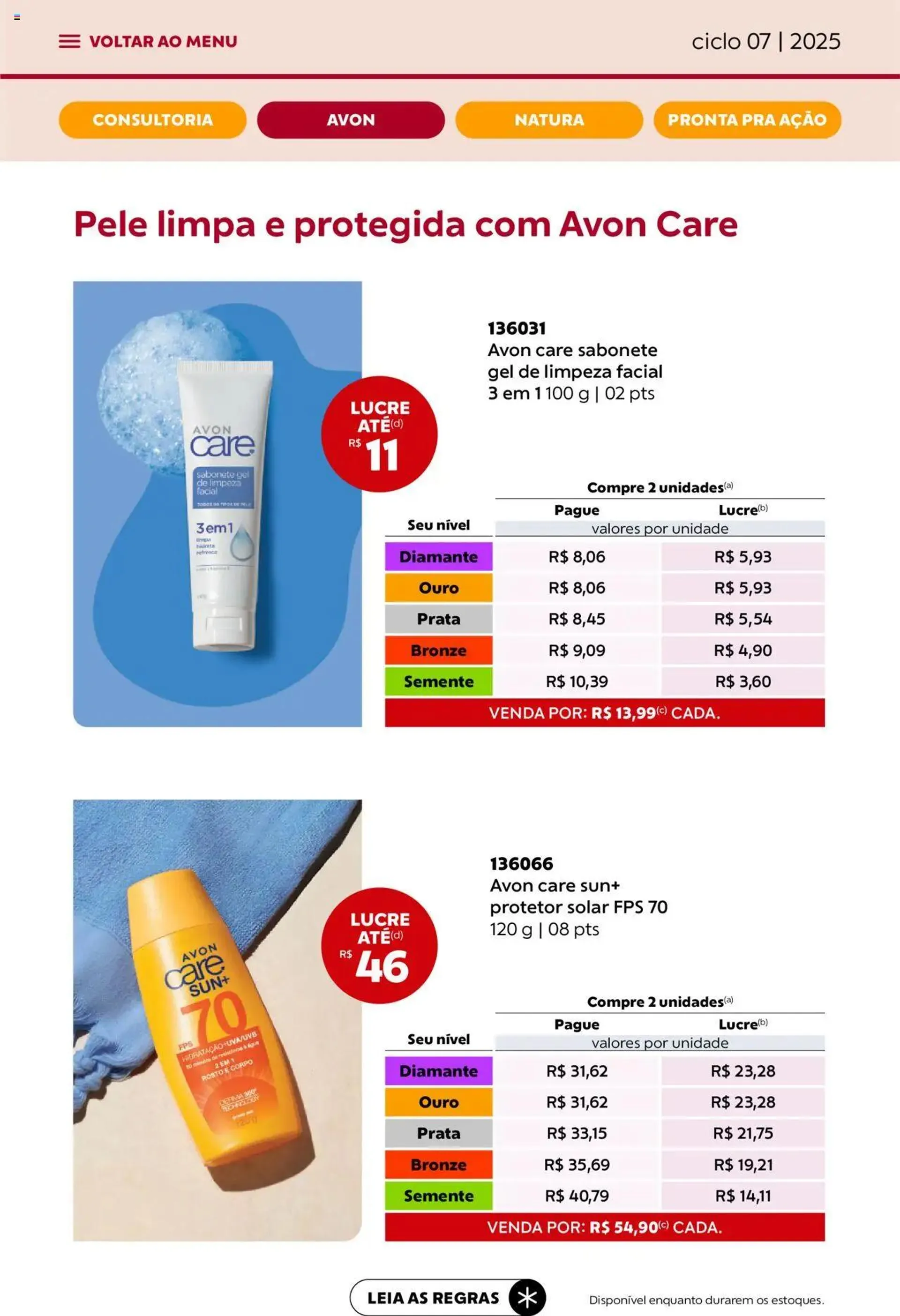Encarte de Avon - Campanha 07: Minha Consultoria 3 de abril até 1 de maio 2025 - Pagina 34